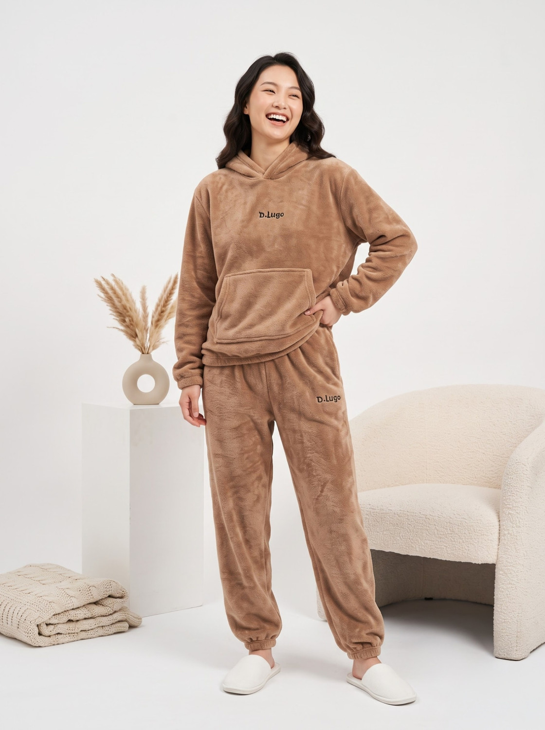 Image of Pollo Loco Women Night Suit Set Black Solid