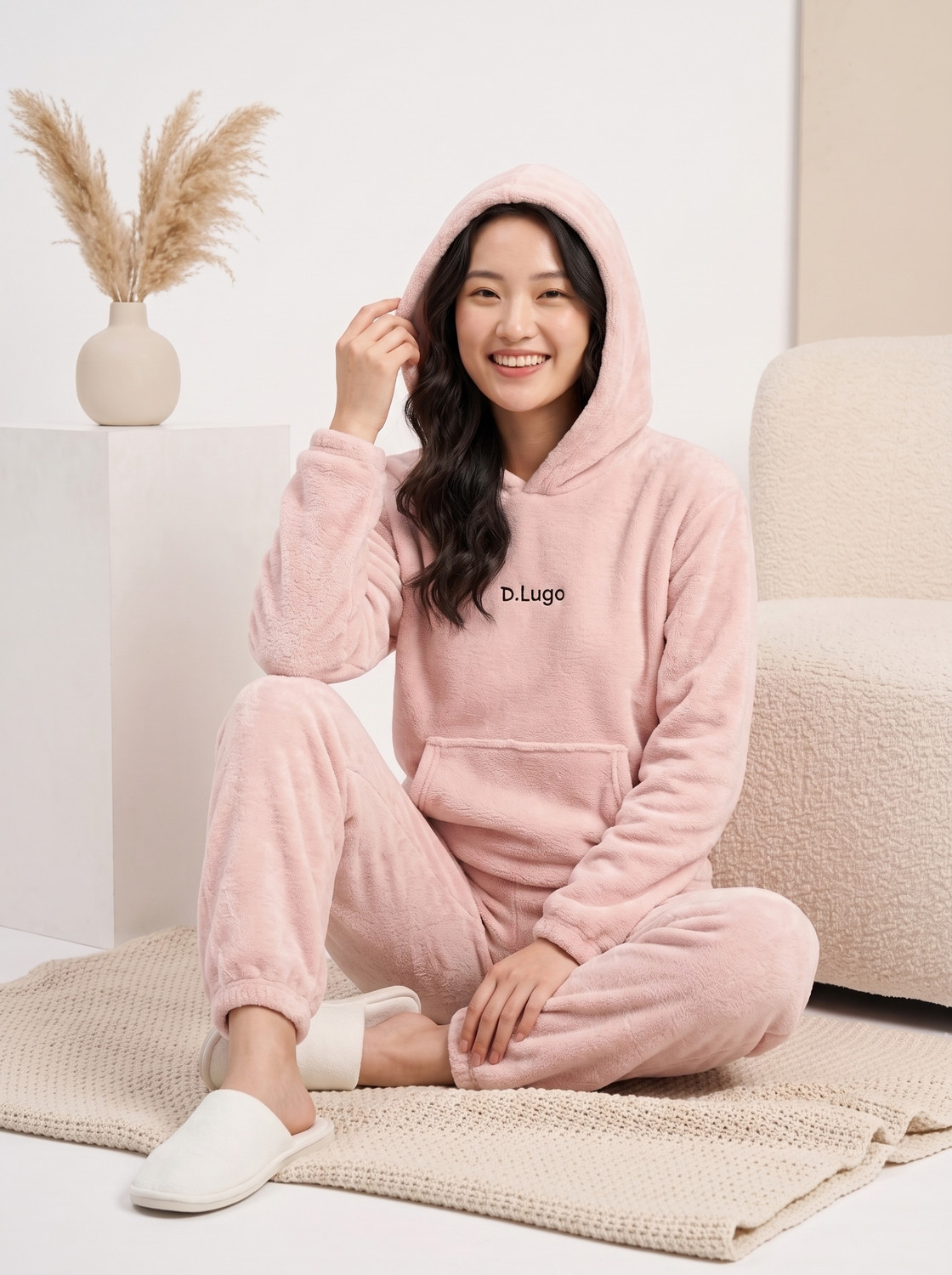 Image of Pollo Loco Women Night Suit Set Black Solid