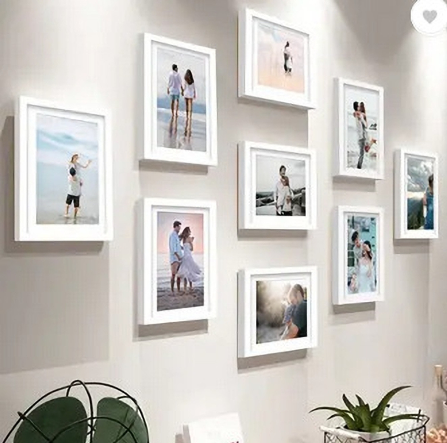 Image of Stuthi Arts Glass Wall Photo Frame (Black, 9 Photo(s), 5 x 7 inch -3, 4 x 6 inch -6)