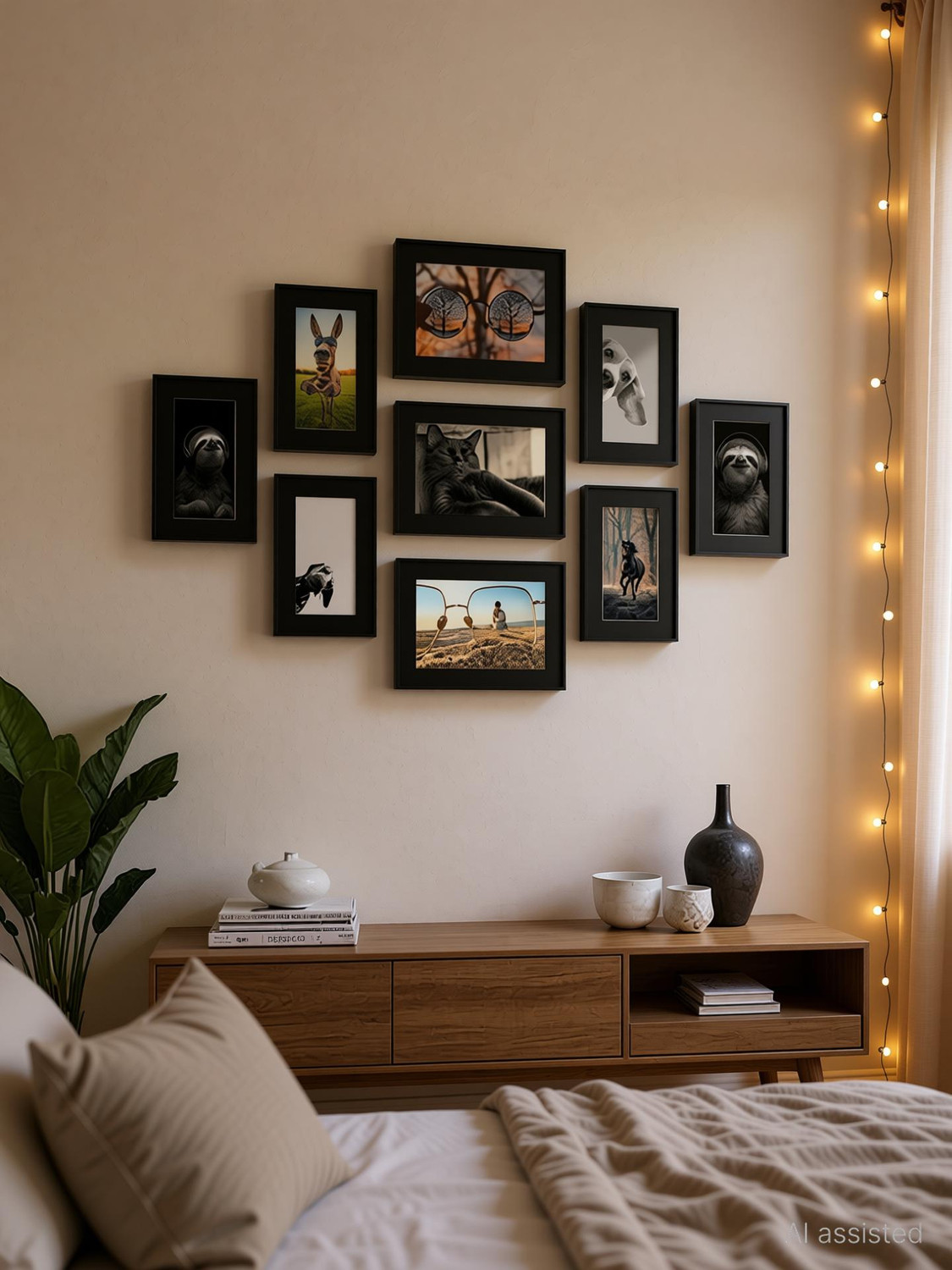 Image of Stuthi Arts Glass Wall Photo Frame (Black, 9 Photo(s), 5 x 7 inch -3, 4 x 6 inch -6)