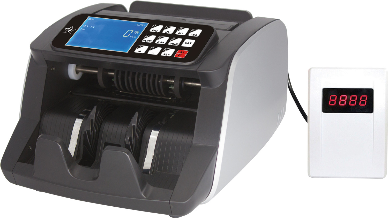 Image of Godrej Turbo Bundle Note Counting Machine, Speedly Vacuum Counter with Dual LED Display Note Counting Machine (Counting Speed - 1200 notes /min)