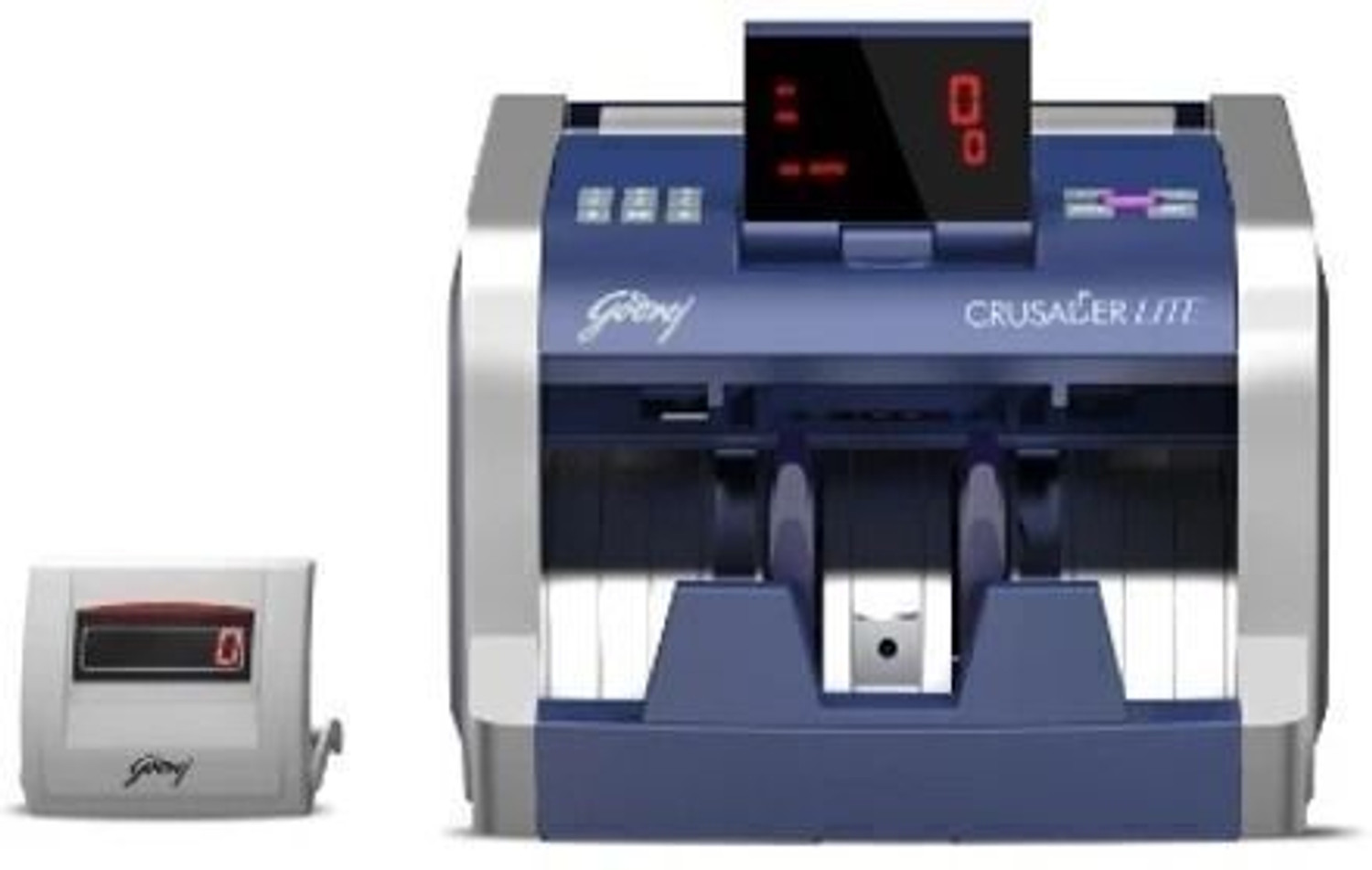 Image of Godrej Turbo Bundle Note Counting Machine, Speedly Vacuum Counter with Dual LED Display Note Counting Machine (Counting Speed - 1200 notes /min)
