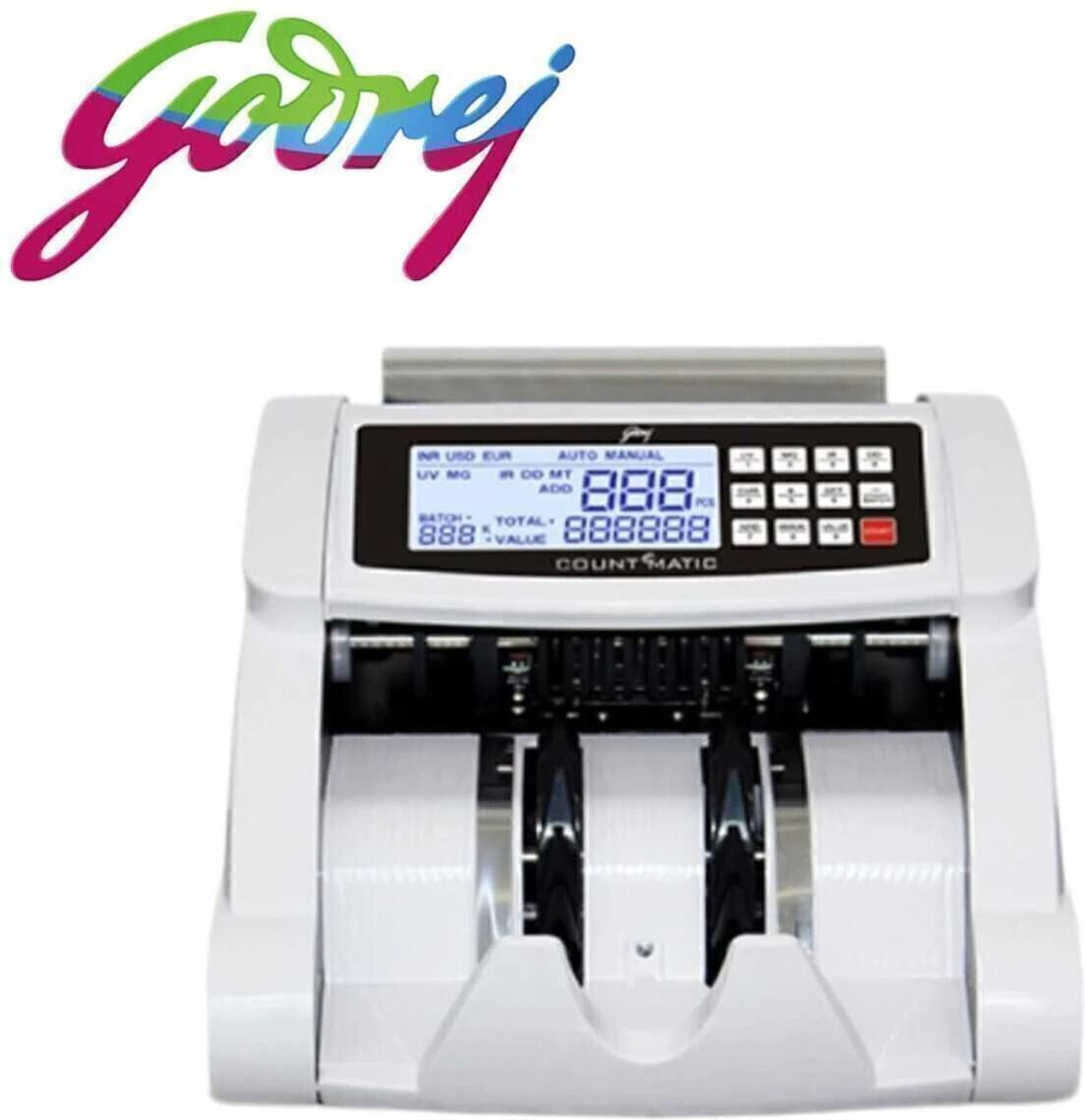 Image of Godrej Turbo Bundle Note Counting Machine, Speedly Vacuum Counter with Dual LED Display Note Counting Machine (Counting Speed - 1200 notes /min)