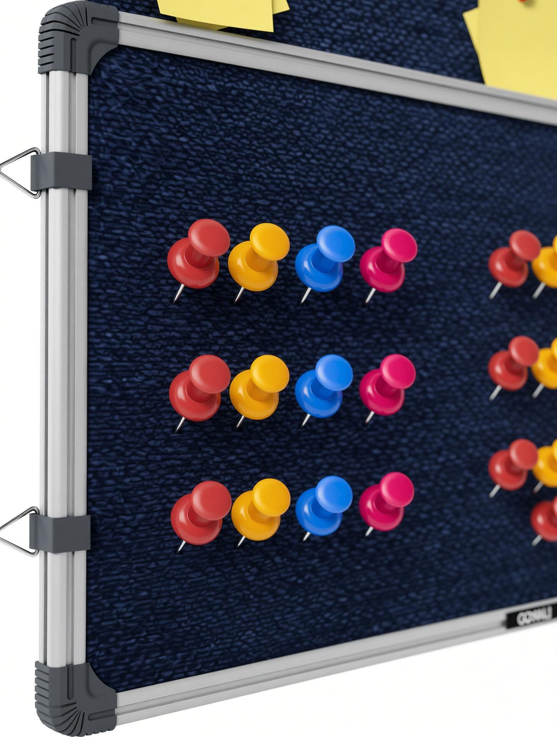 Image of GOSHU 2x3 feet Notice Board / Pin Up Display Board with 50 pins for Office and Home Notice Board (90 cm x 60 cm)