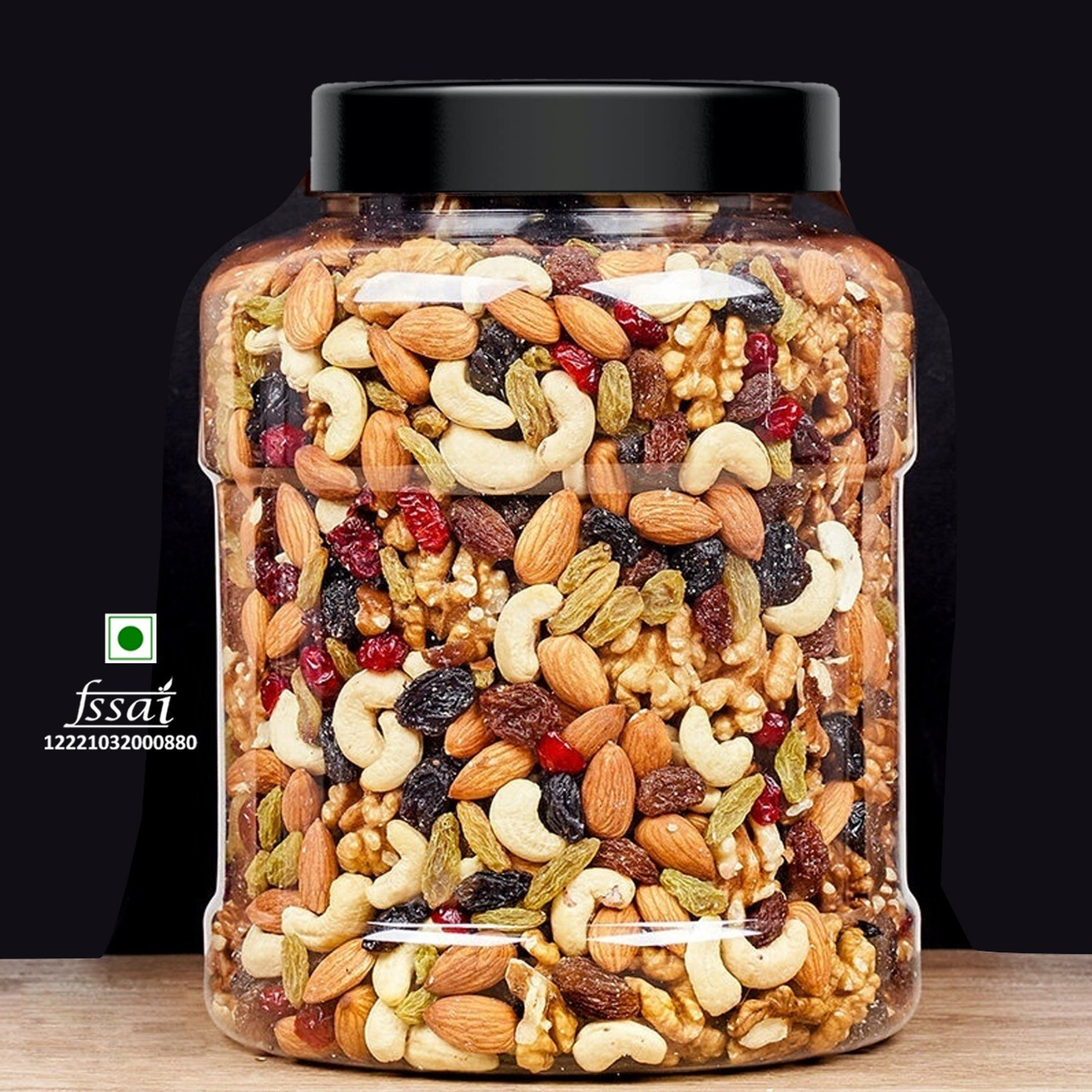 Image of HARIYAM Mix Dry Fruit | Panchmeva | JAR OF 1 KG Almonds, Cashews, Raisins, Dry Dates (2 x 0.5 kg)