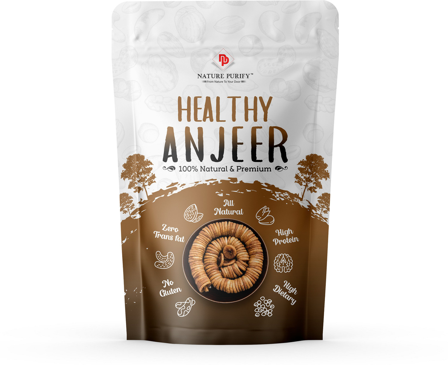 Image of Nature Purify Dried Figs Afghani Anjeer | Afghani Anjeer Figs Dry Fruits Anjir | Figs (1 x 500 g)