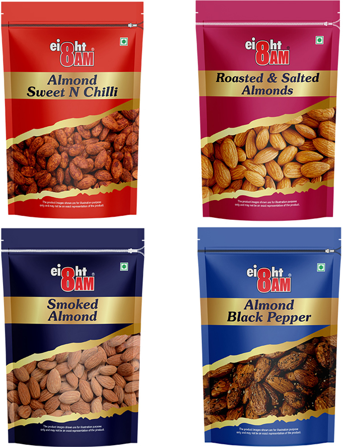 Image of Nature Purify Dry Fruit Combo (Almond + Cashew + Raisins + Apricot) - 200gm Each Almonds, Cashews, Raisins, Apricots (4 x 200 g)