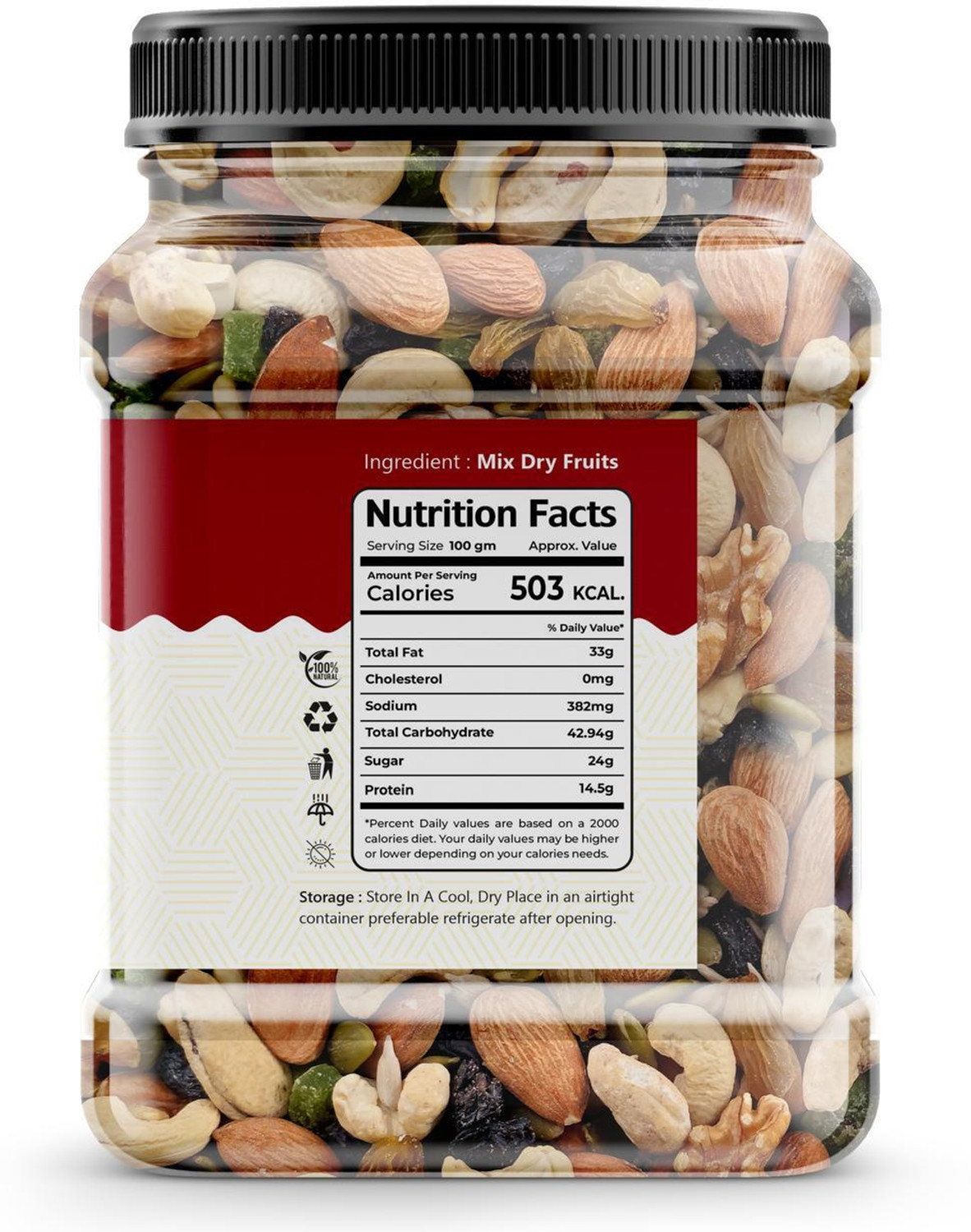 Image of SHIVAAY best premium mix dry fruits AAA quality premium dry fruits packed can Almonds, Cashews, Raisins, Apricots, Assorted Seeds & Nuts, Dates (1 x 1000 g)