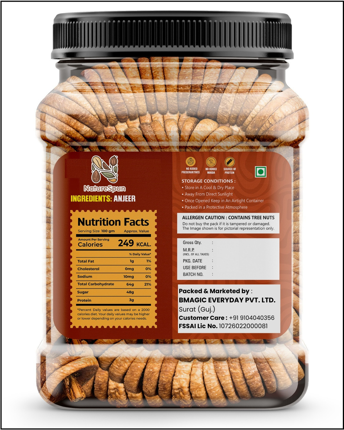 Image of NatureSpun Afgani Anjeer | Medium Dried Figs (1 x 1 kg)