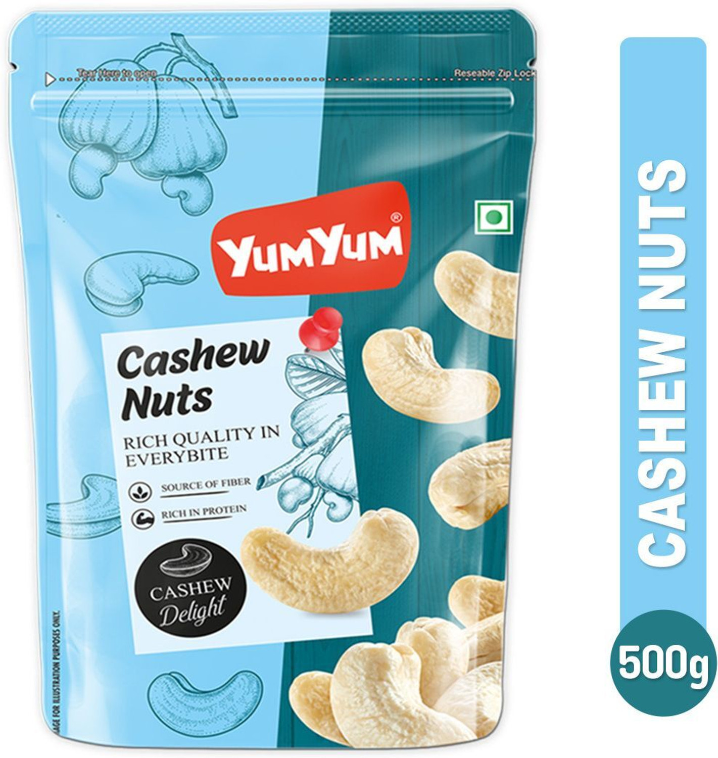 Image of ANDRAMART Plain Rosted and salted Nuts Cashews (1 x 500 g)