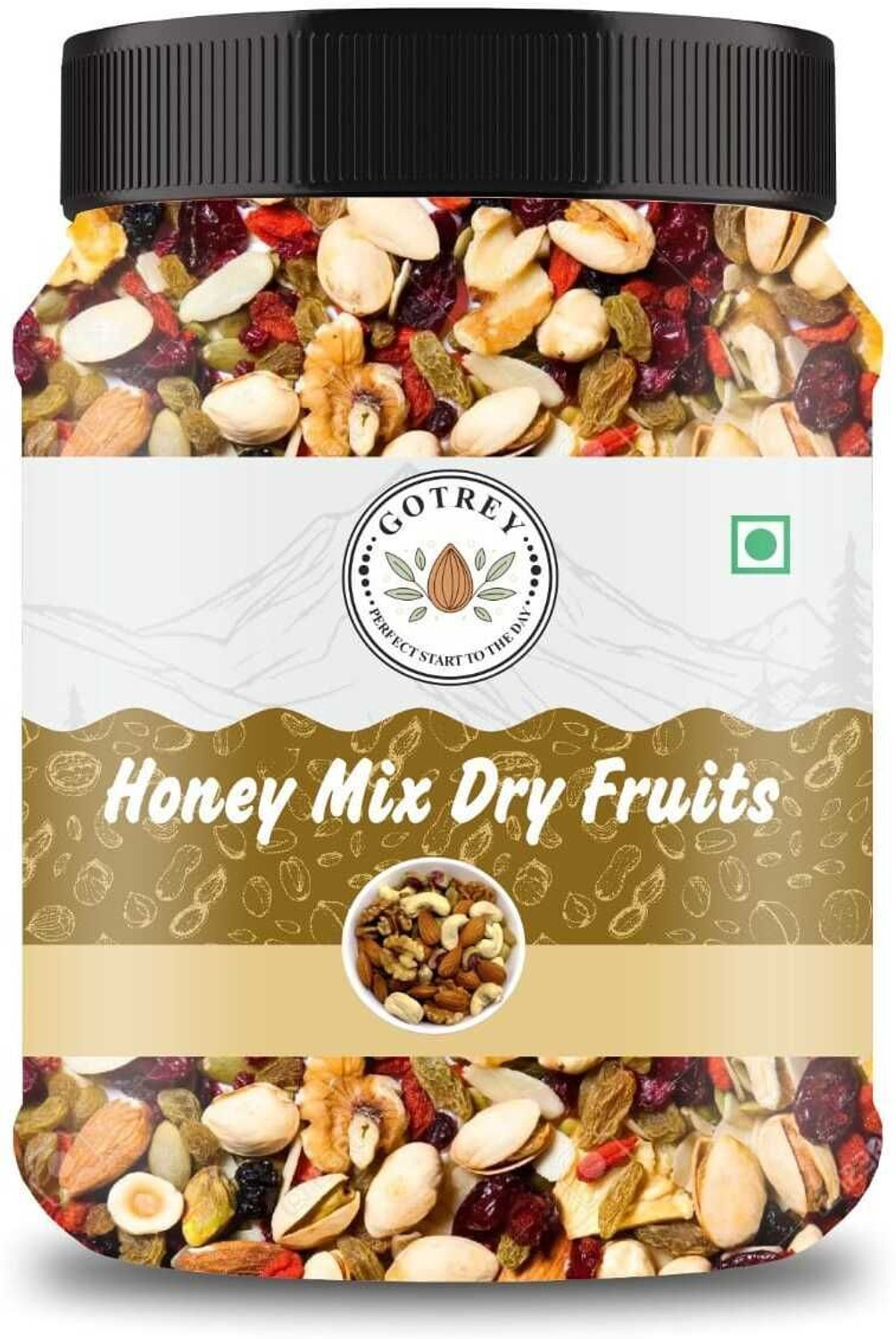 Image of GOTREY Mixed Dry Fruits Pack - 1kg (500g x 2) | Nutritious Snack with Almonds, Cashews, (1 x 1 kg)