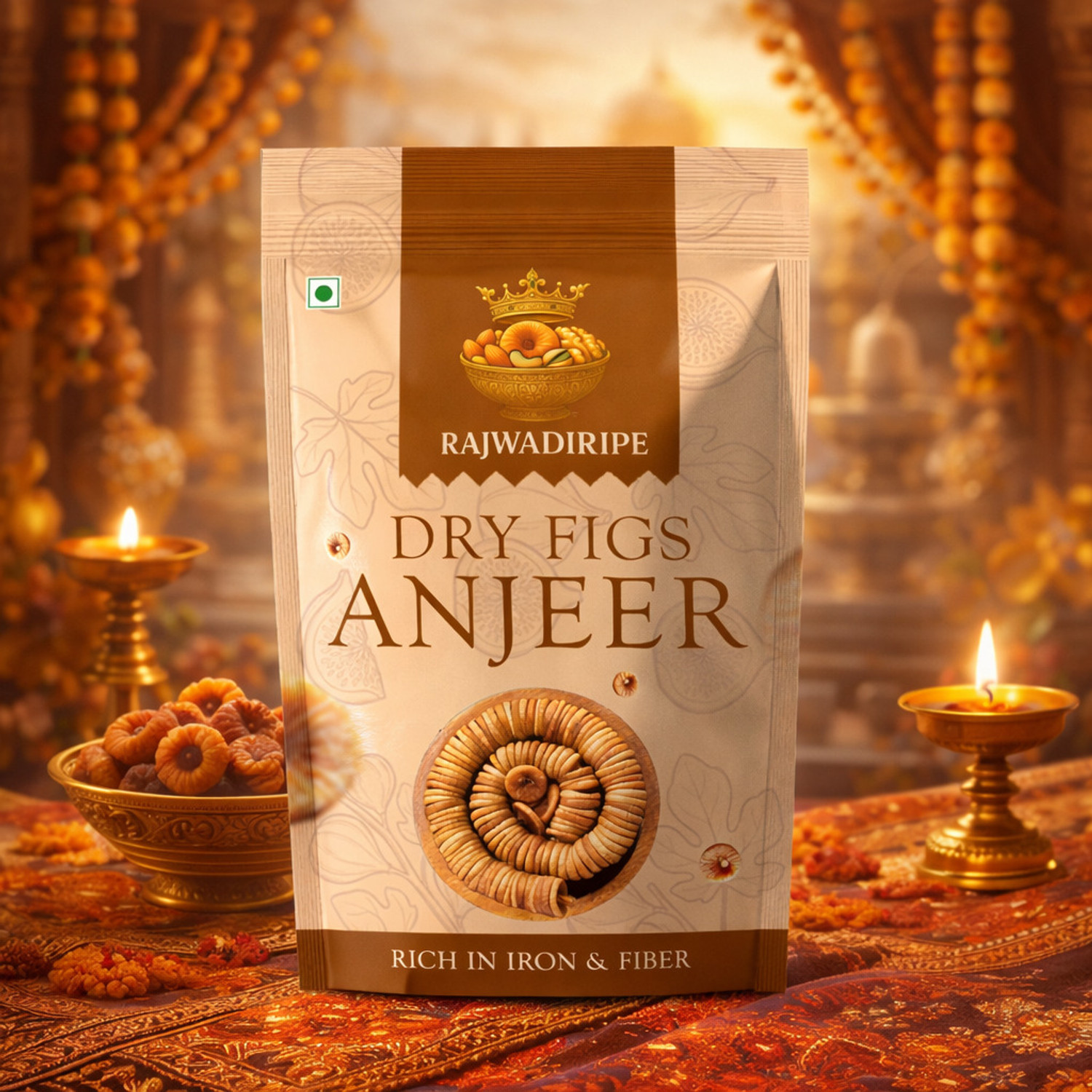 Image of RAJWADIRIPE ANJEER DRY FRUIT | SOFT DRIED FIGS | HEALTHY & WHOLESOME TREAT Figs Figs (1 x 1000 g)
