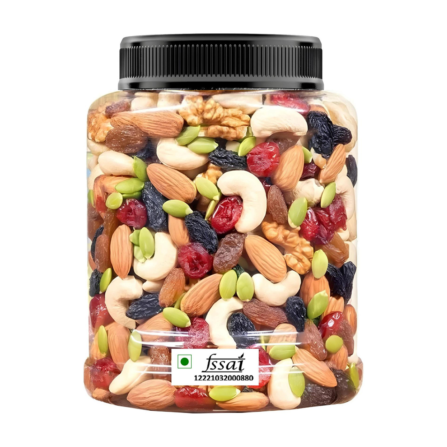Image of HARIYAM Mix Dry Fruit | Panchmeva | JAR OF 1 KG Almonds, Cashews, Raisins, Dry Dates (2 x 0.5 kg)