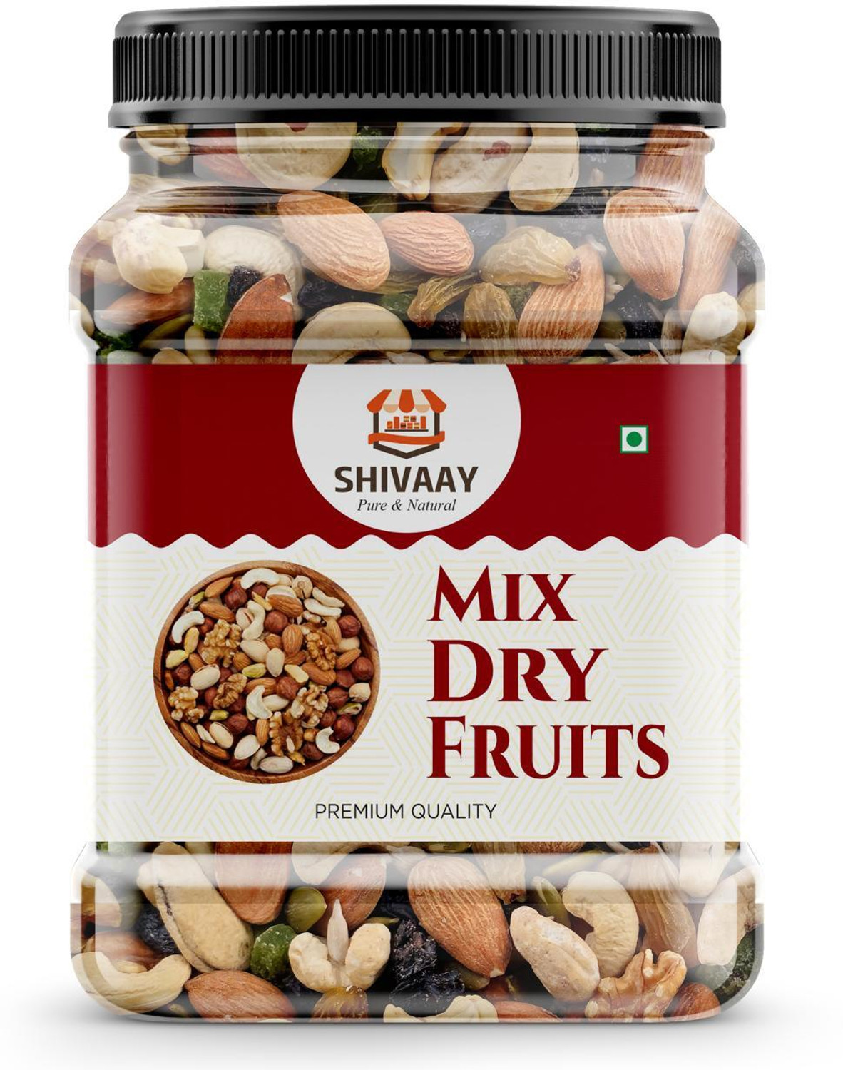 Image of SHIVAAY best premium mix dry fruits AAA quality premium dry fruits packed can Almonds, Cashews, Raisins, Apricots, Assorted Seeds & Nuts, Dates (1 x 1000 g)
