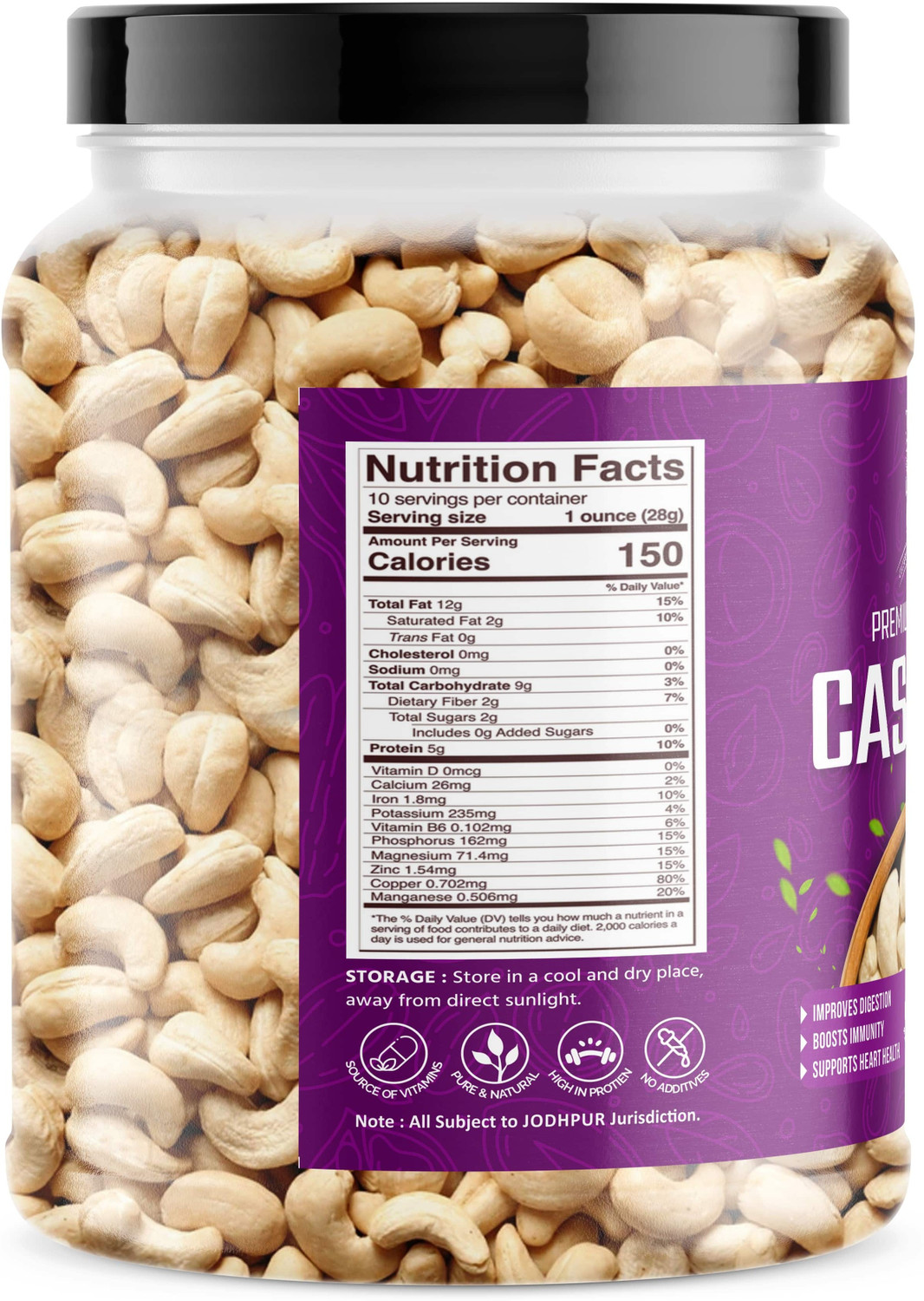 Image of SB Nuts Cashew | Premium Kaju | Rich Creamy Taste | Healthy & Delicious Cashews Cashews (1 x 1 kg)