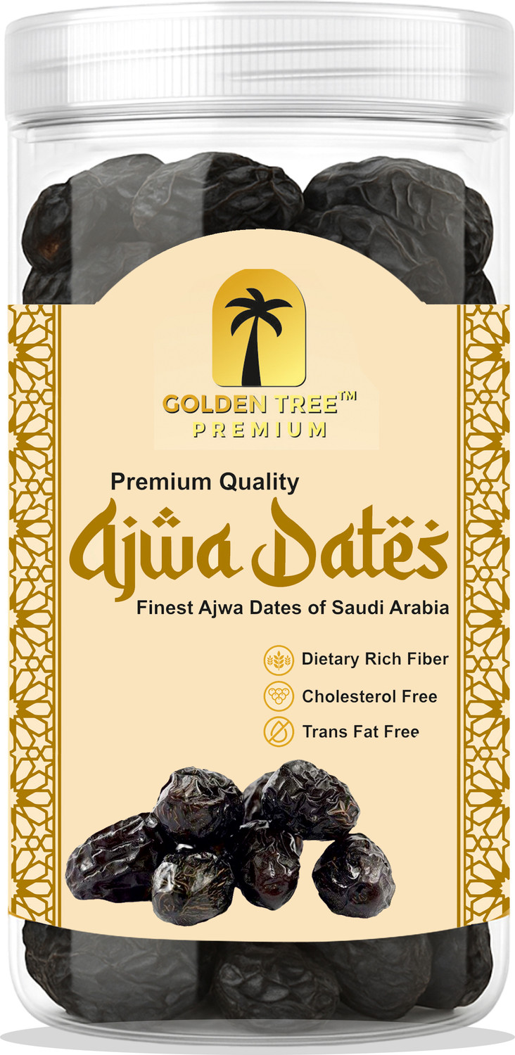 Image of Golden Tree Premium Ajwa Dates, Khajur, Khajoor, Juicy & Delicious Khajoor, Instant Energy Dry Dates (1 x 400 g)