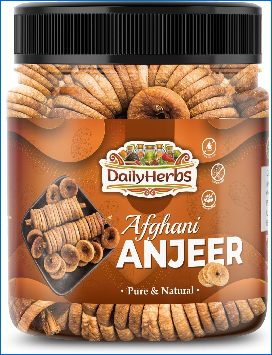 Image of HENLEY Premium Natural Afghani Anjeer 1kg | Rich in Iron | Fibre & Vitamins Dry Figs Figs (1 x 1000 g)