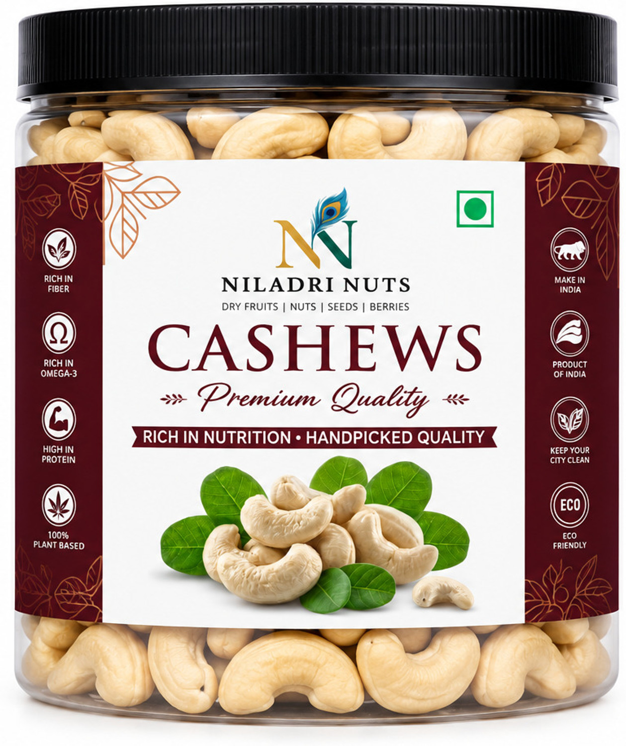 Image of SB Nuts Cashew | Premium Kaju | Rich Creamy Taste | Healthy & Delicious Cashews Cashews (1 x 1 kg)
