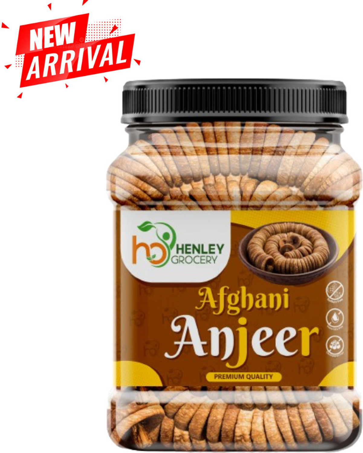 Image of HENLEY Premium Natural Afghani Anjeer 1kg | Rich in Iron | Fibre & Vitamins Dry Figs Figs (1 x 1000 g)