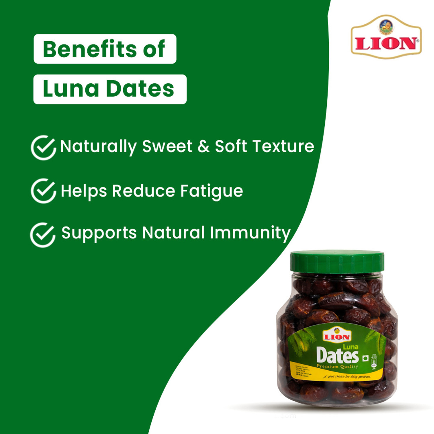 Image of LION Luna Dates - premium quality, naturally sweet and fresh Dates (1 x 1 kg)