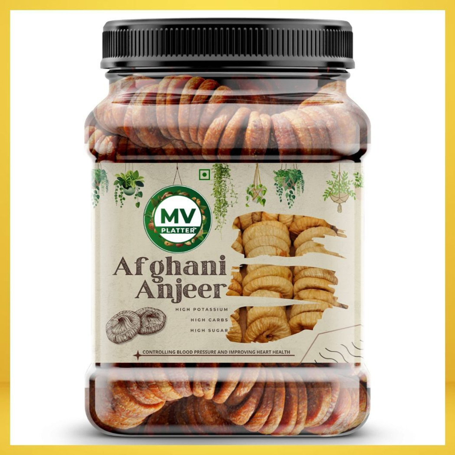 Image of Mv platter Premium Quality Anjeer (Figs) - 100% Organic and Natural Dried Figs Figs (1 x 250 g)