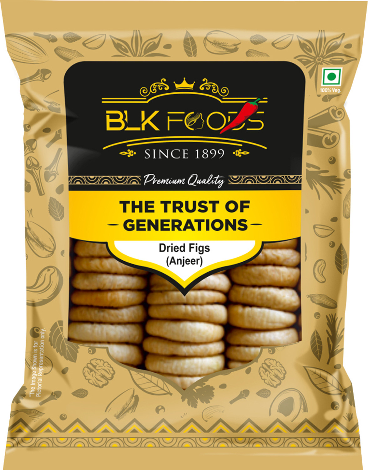 Image of Mv platter Premium Quality Anjeer (Figs) - 100% Organic and Natural Dried Figs Figs (1 x 1 kg)