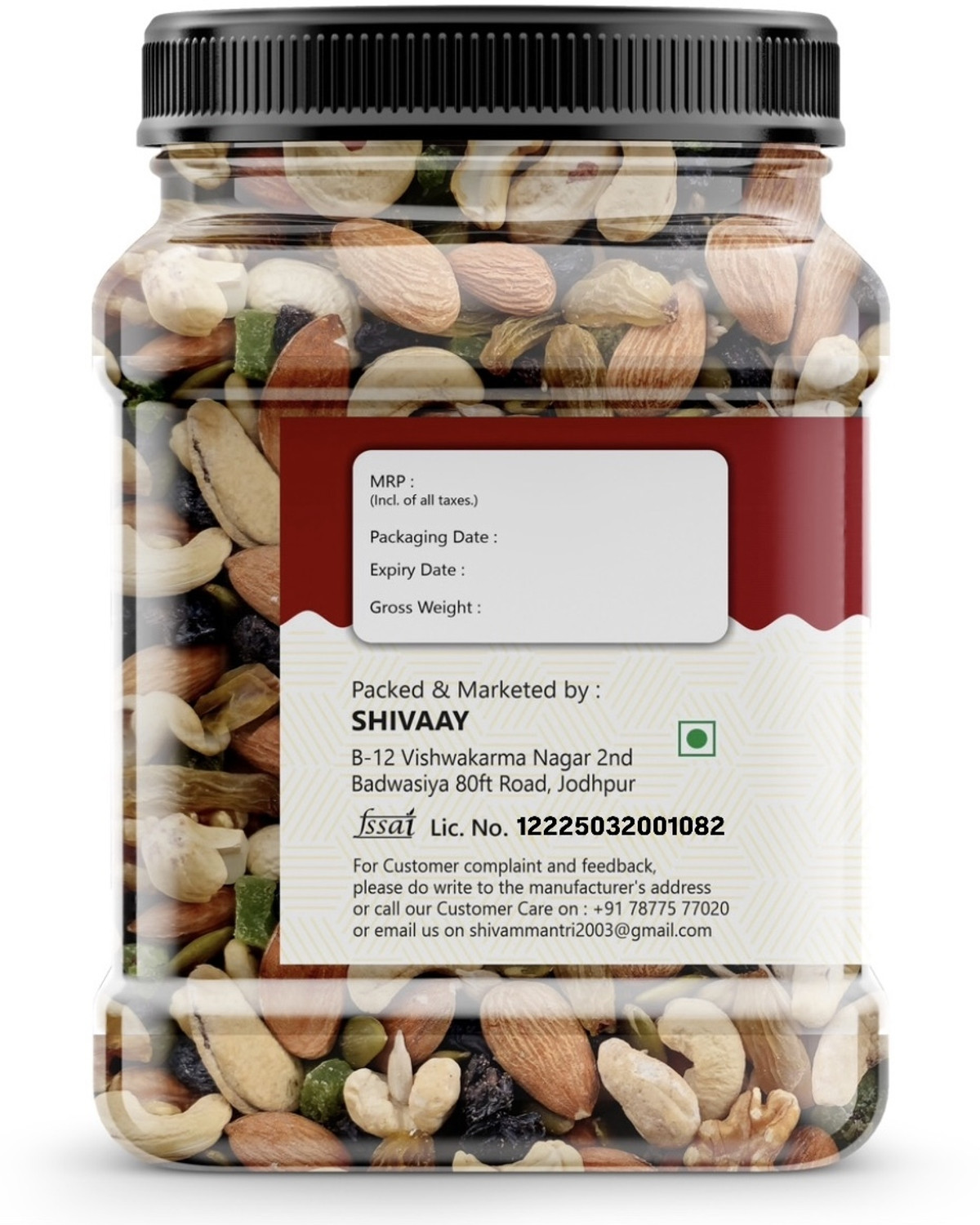 Image of SHIVAAY best premium mix dry fruits AAA quality premium dry fruits packed can Almonds, Cashews, Raisins, Apricots, Assorted Seeds & Nuts, Dates (1 x 1000 g)