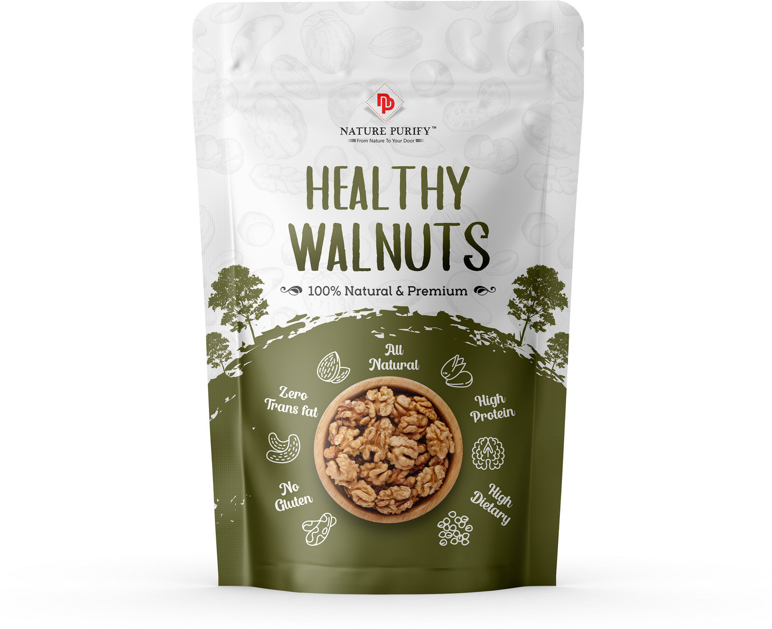 Image of Nature Purify Natural Californian Walnut Kernels ( Akhrot Giri ) Walnuts (1 x 900 g)
