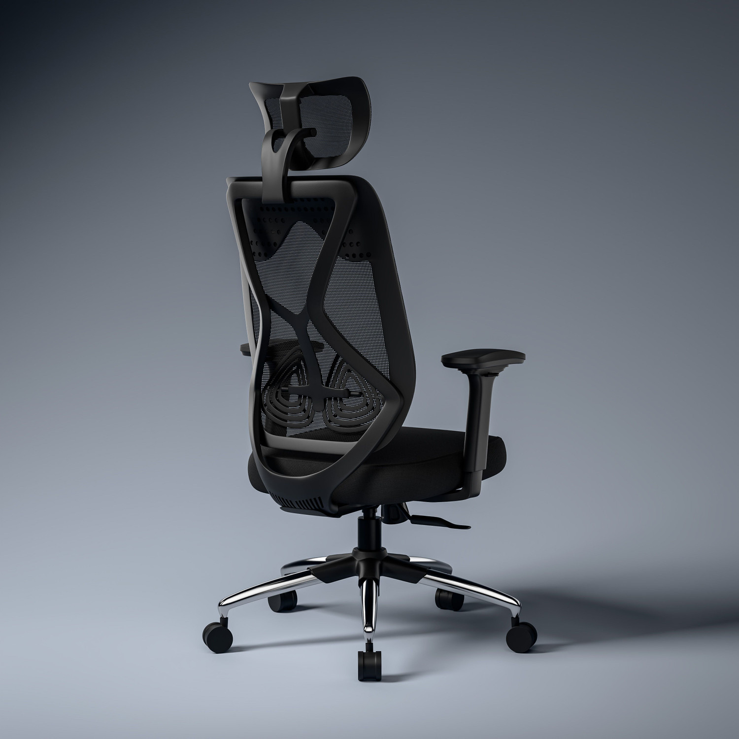 Image of Da URBAN Beatle Grey High Back Mesh Office Executive Chair (Grey, Optional Installation Available)