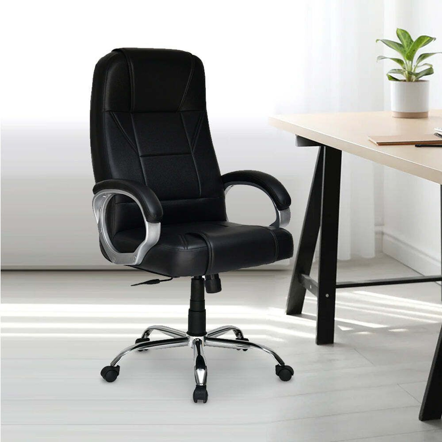 Image of Frido AeroMesh Ergo Chair, Adjustable Armrests & Headrest, 120kg Capacity Mesh Office Adjustable Arm Chair (Black, Knock Down)