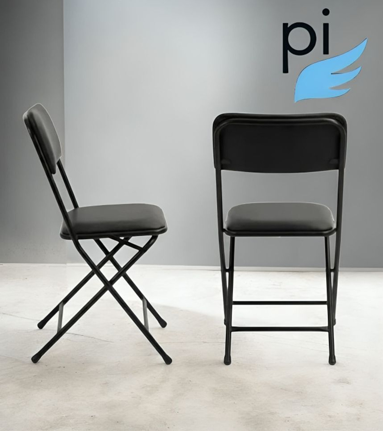 Image of Pace-Innovations Cotton Study Folding Chair (Black, Pre-assembled)