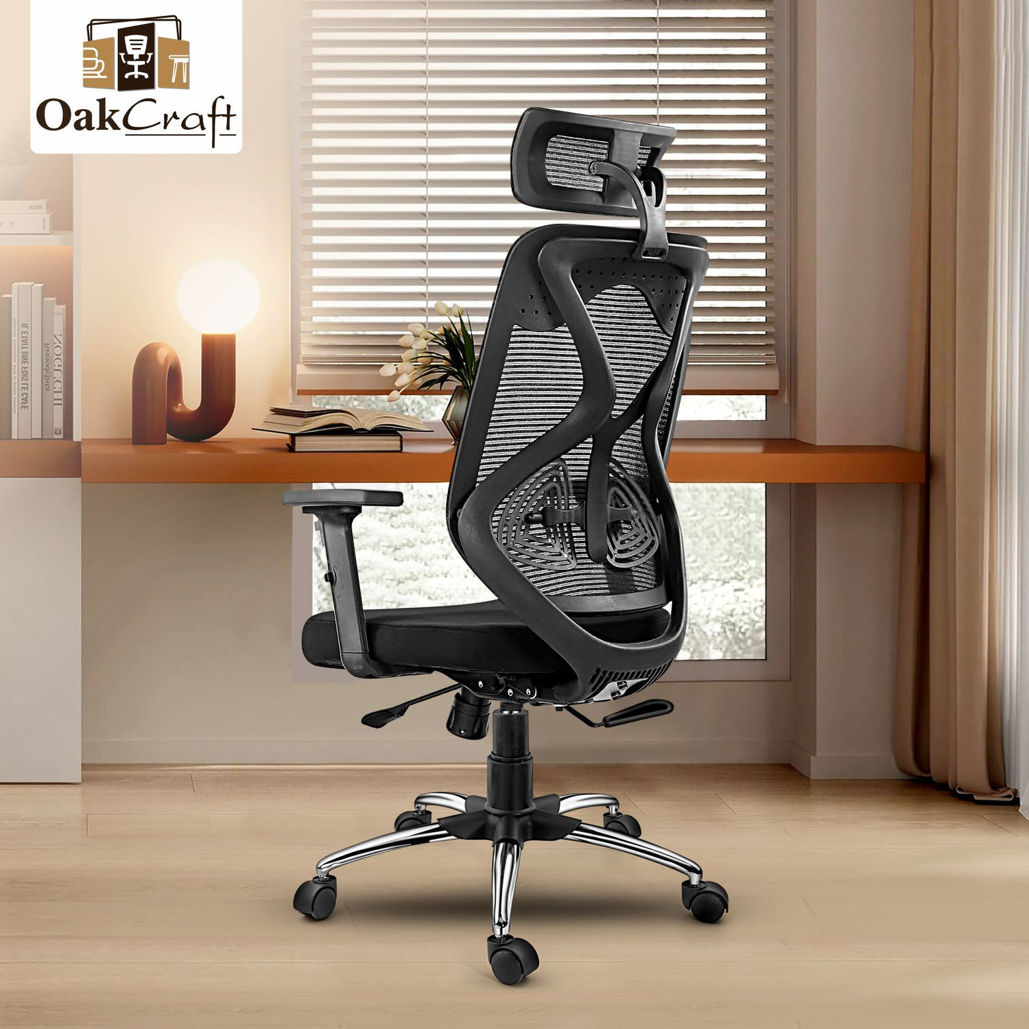 Image of Da URBAN Beatle Grey High Back Mesh Office Executive Chair (Grey, Optional Installation Available)