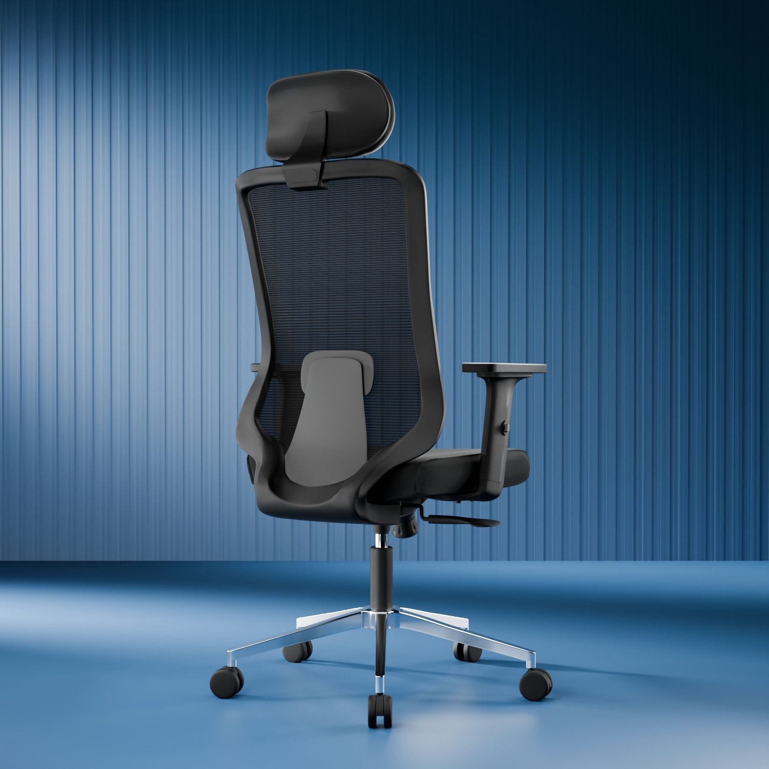 Image of Vergo Inspire High Back Ergonomic Chair, 1D Armrests, Metal Base, Home, Desk, Study Mesh Office Adjustable Arm Chair (Black, DIY(Do-It-Yourself))