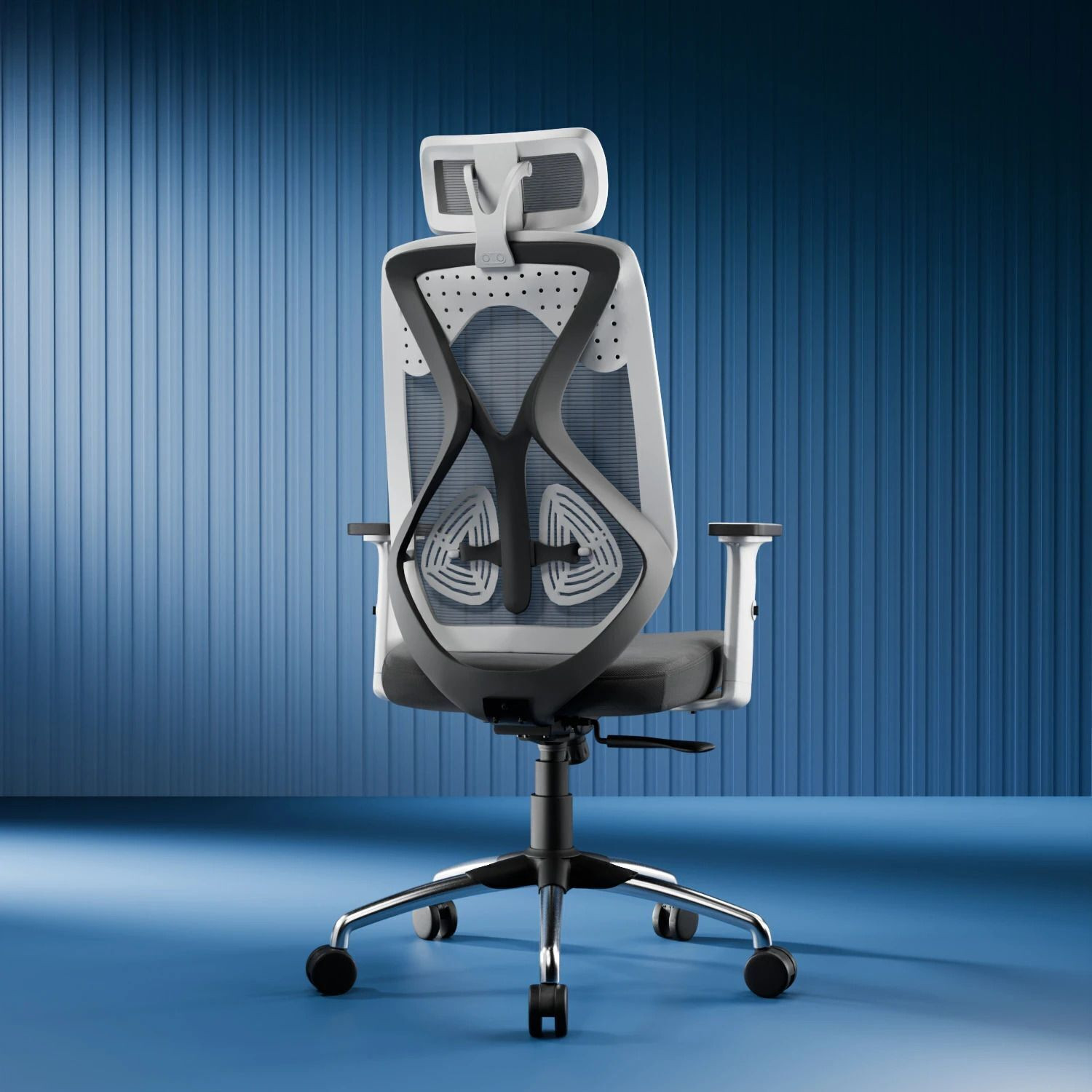 Image of Da URBAN Beatle Grey High Back Mesh Office Executive Chair (Grey, Optional Installation Available)