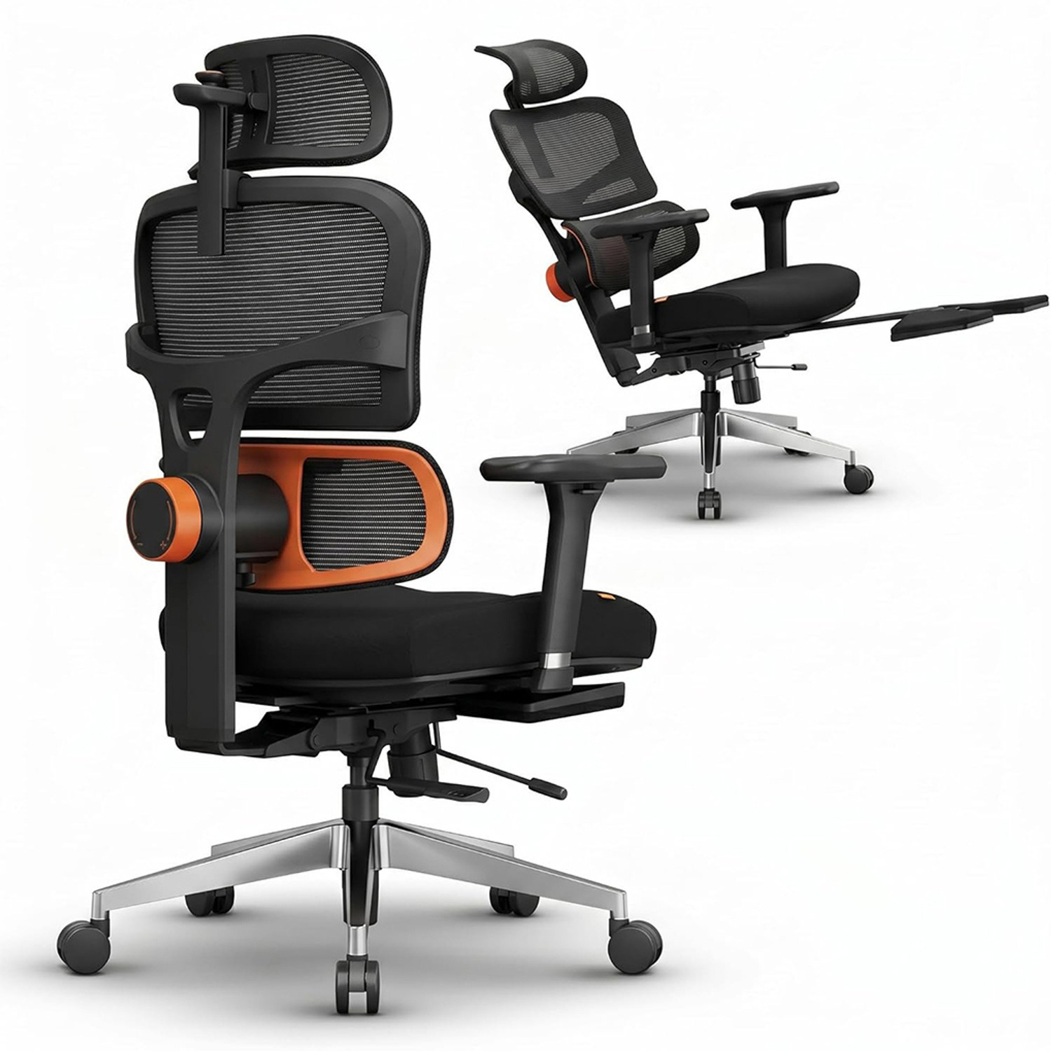 Image of Da URBAN Beatle Grey High Back Mesh Office Executive Chair (Grey, Optional Installation Available)