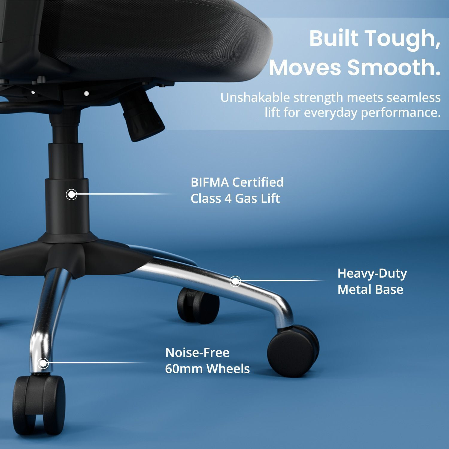 Image of Vergo Inspire High Back Ergonomic Chair, 1D Armrests, Metal Base, Home, Desk, Study Mesh Office Adjustable Arm Chair (Black, DIY(Do-It-Yourself))