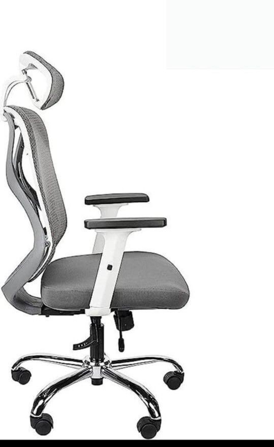 Image of impact interio executive chairs Fabric Office Executive Chair (White, Grey, Knock Down)