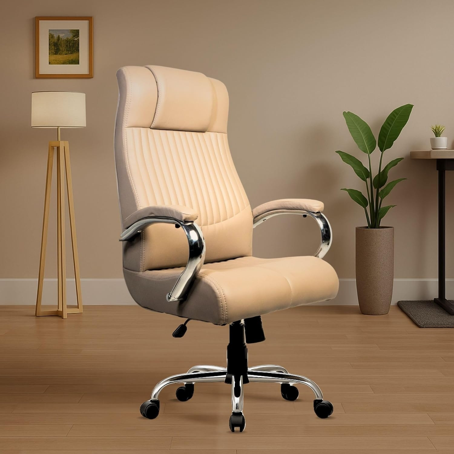 Image of TECHSEAT Leatherette Office Adjustable Arm Chair (Grey, DIY(Do-It-Yourself))