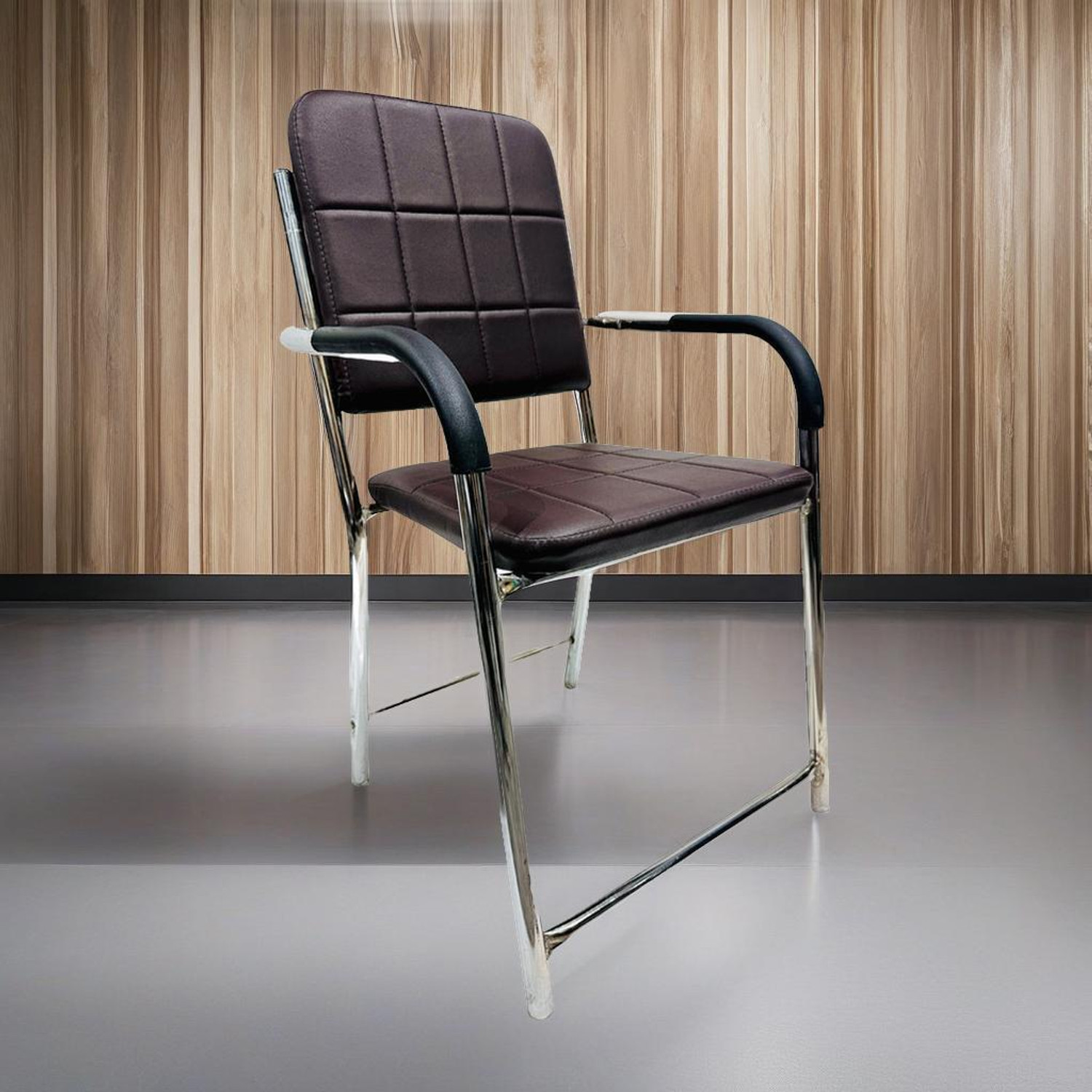 Image of pace seating Home and Office Y Mesh Chair, High Back Mesh Ergonomic with Adjustable Armrests Nylon Office Conference Chair (Black, Optional Installation Available)
