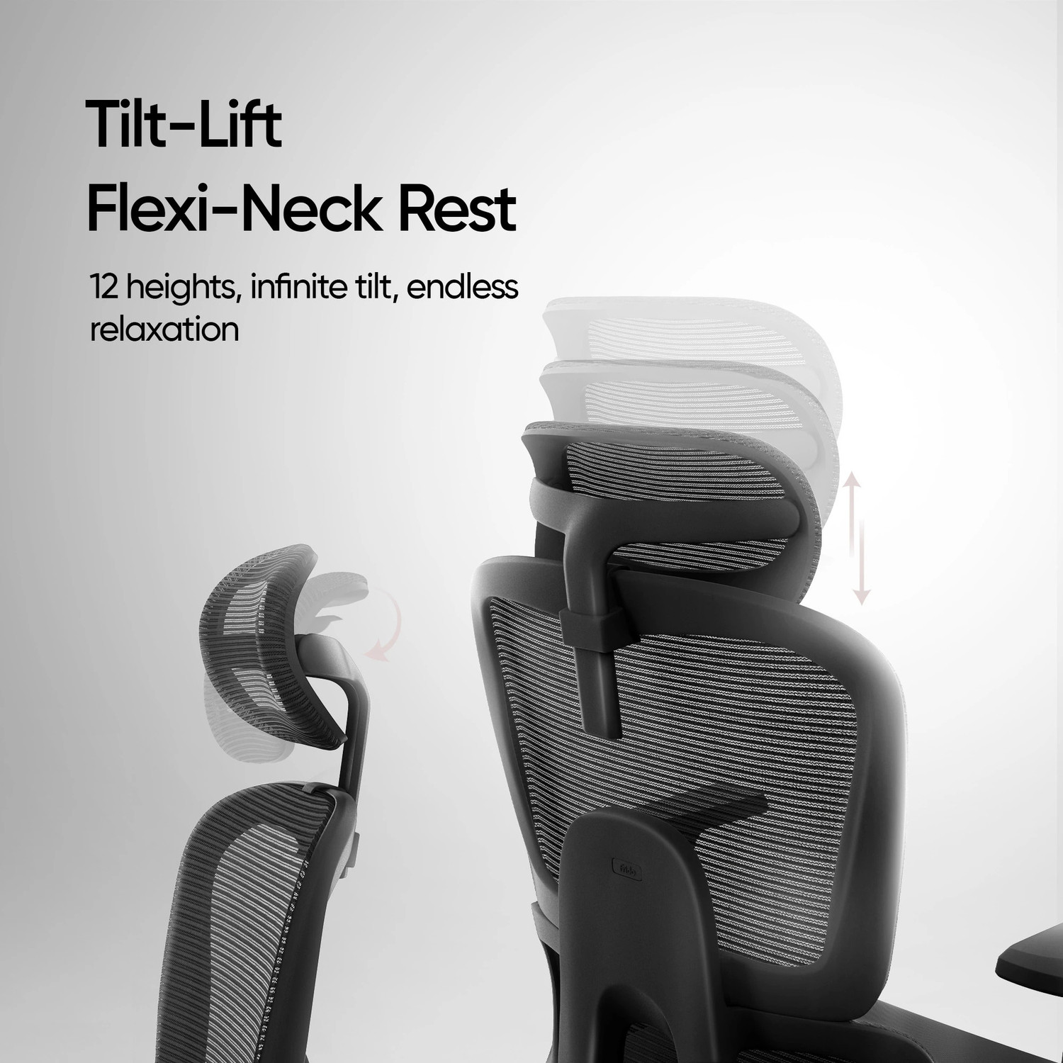 Image of Frido AeroMesh Ergo Chair, Adjustable Armrests & Headrest, 120kg Capacity Mesh Office Adjustable Arm Chair (Black, Knock Down)