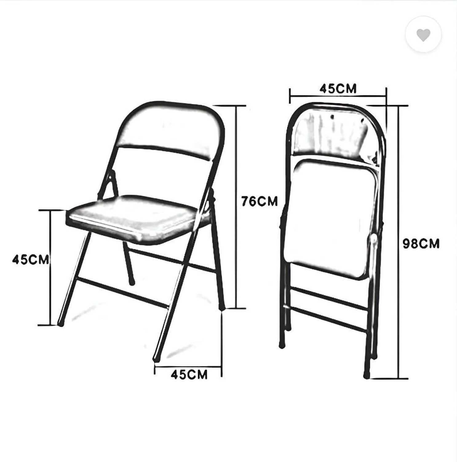 Image of DPI Metal Folding Chair Upholstered Leatherette for Space-Saving Design for home Cotton Study Folding Chair (BROWN NEW MODEL, Set of 2, Pre-assembled)