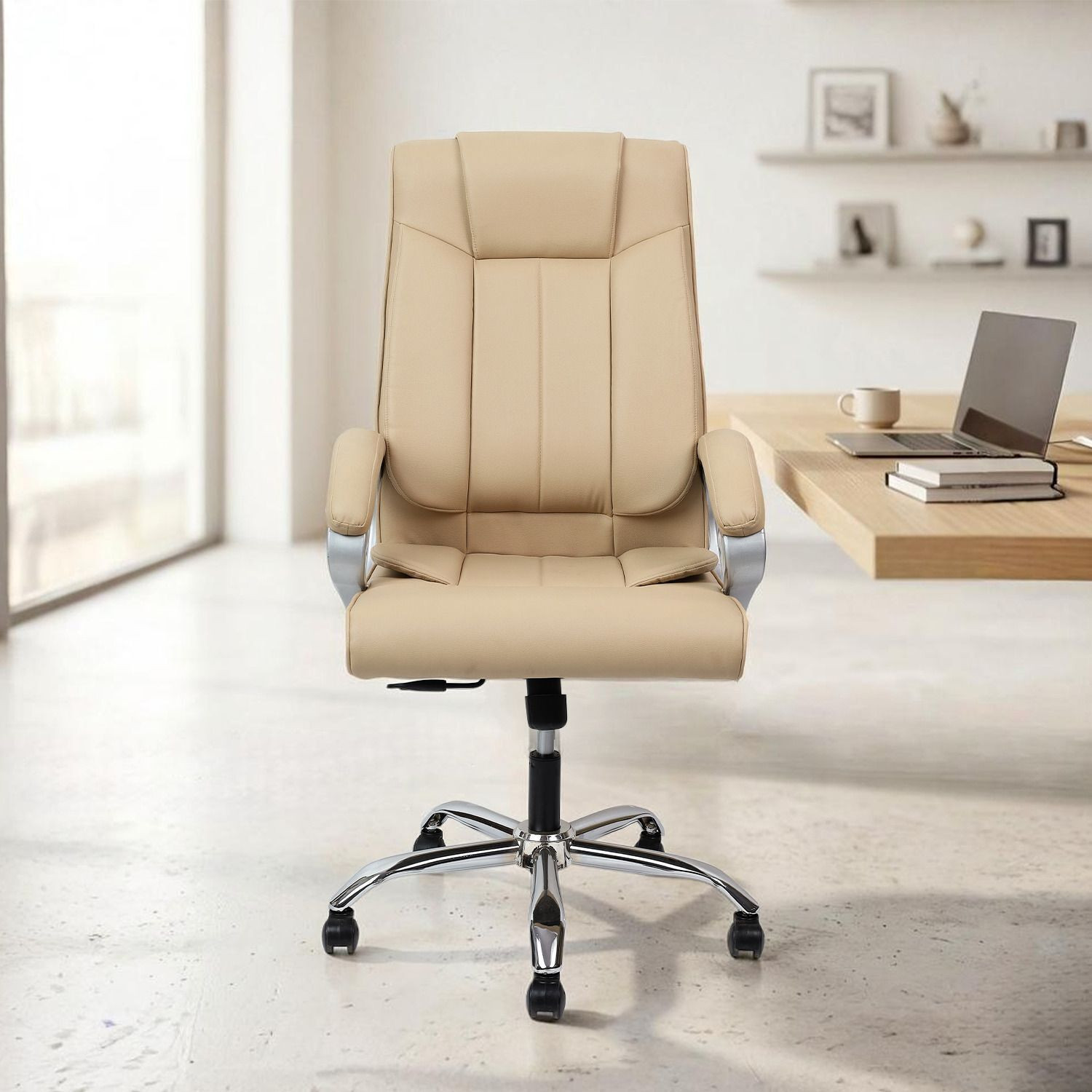 Image of Oakcraft Mesh Office Adjustable Arm Chair (Cyclone - Black, Optional Installation Available)