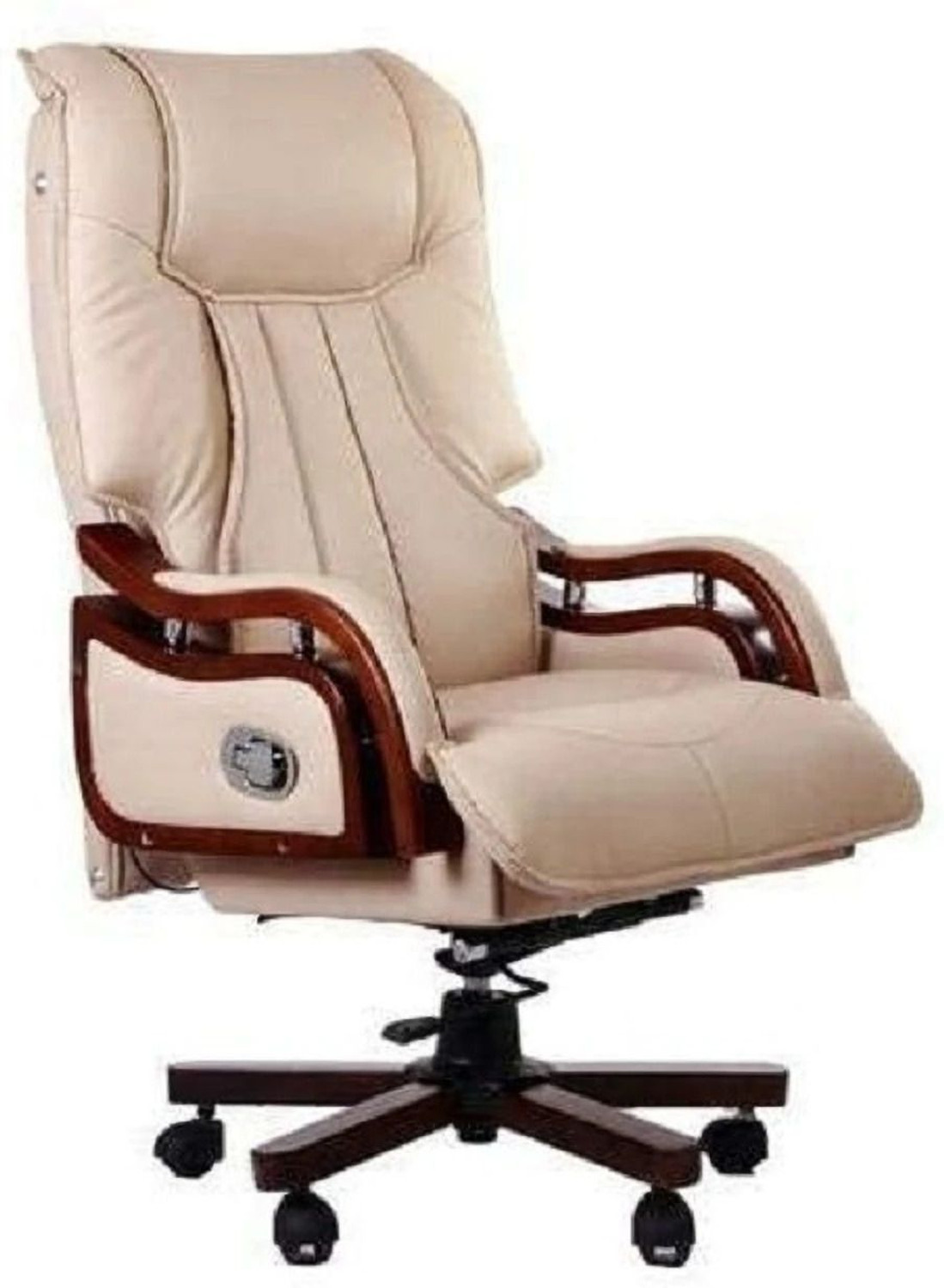 Image of oakluxe Leatherette Office Executive Chair (Brown, Knock Down)