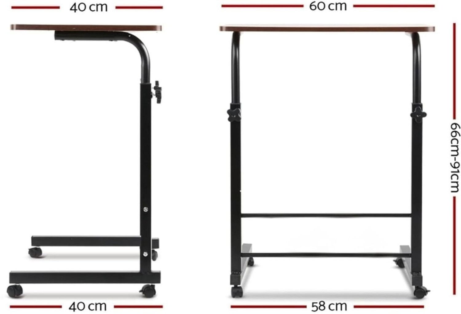 Image of hevenq Metal Portable Laptop Table (Finish Color - BLACK, DIY(Do-It-Yourself))