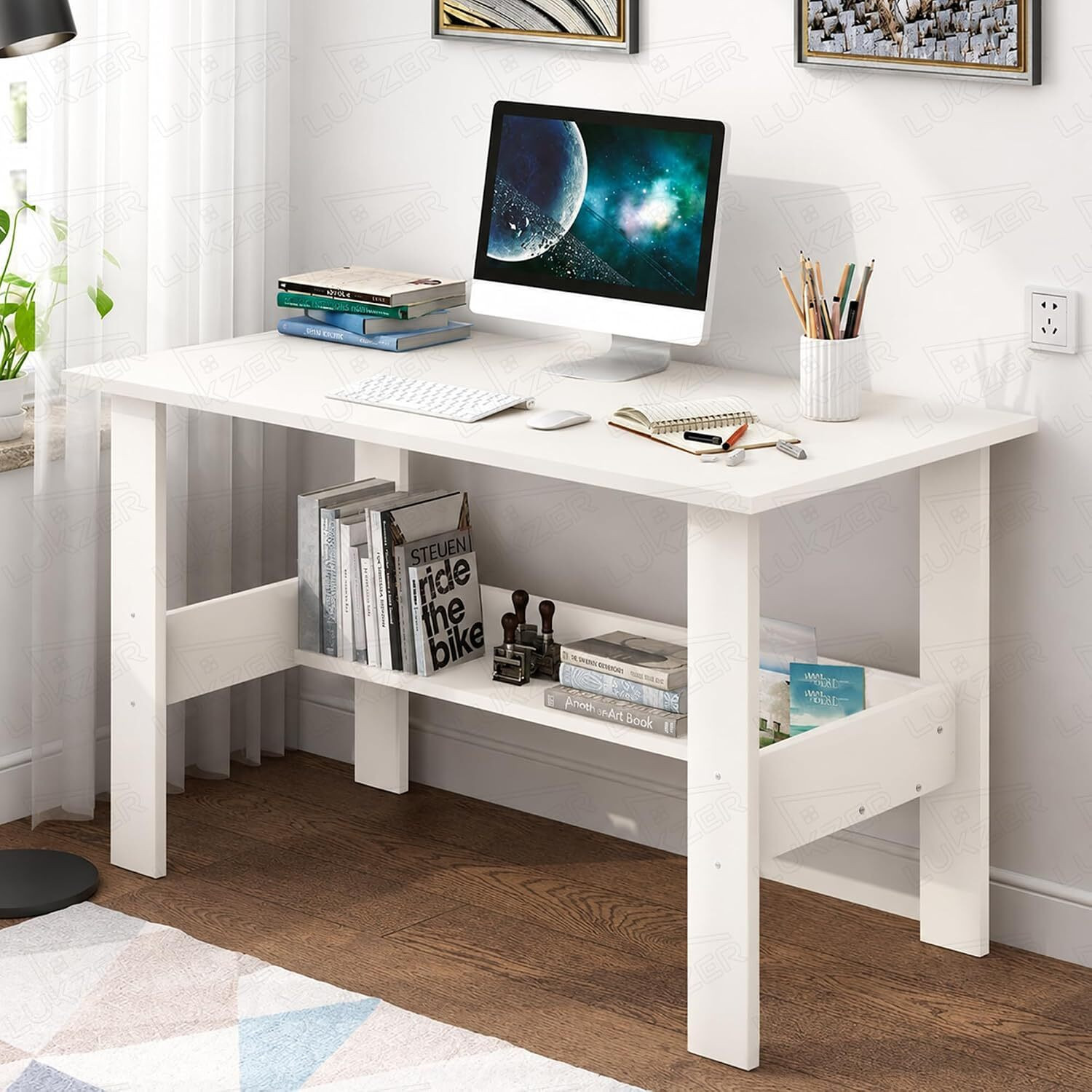 Image of ESTANTERIA Engineered Wood Multipurpose Table (Free Standing, Finish Color - Black, DIY(Do-It-Yourself))