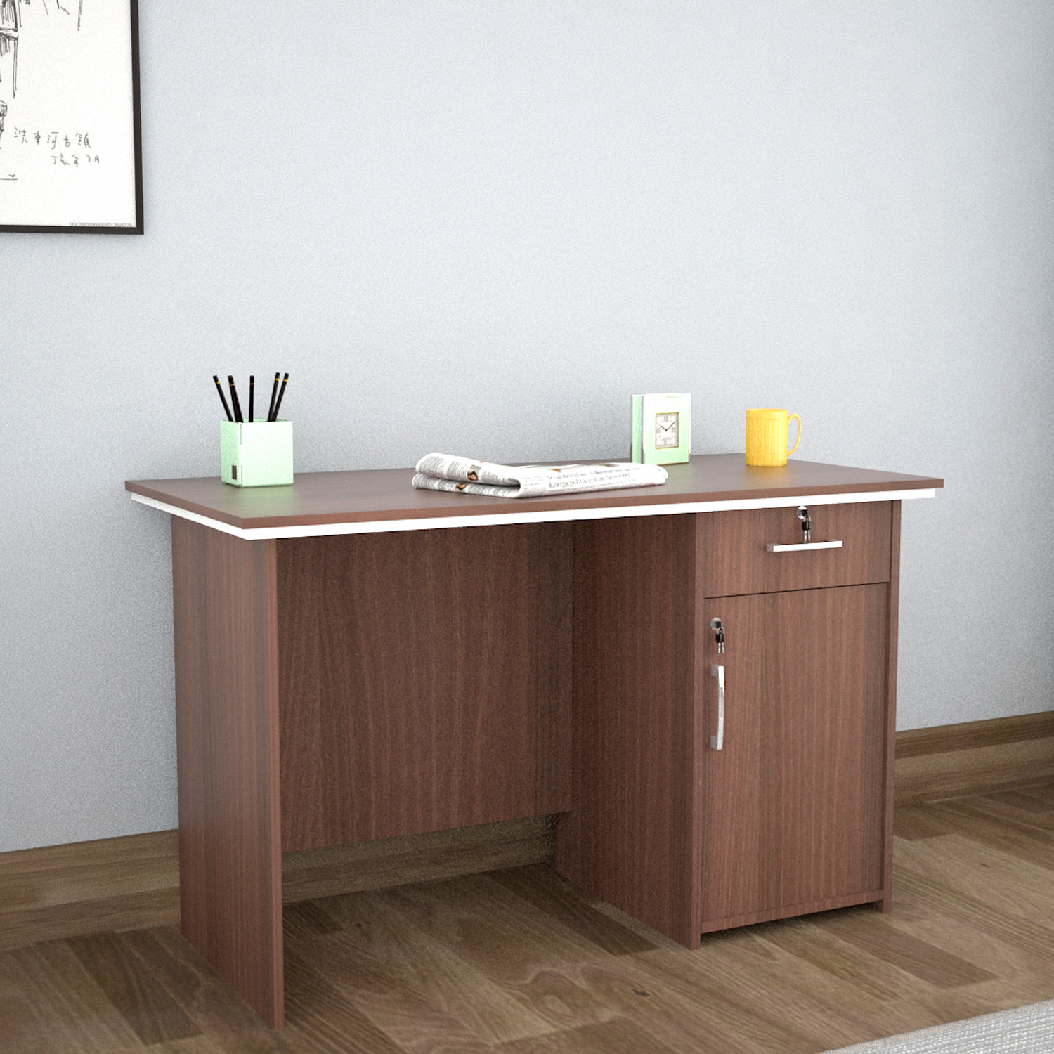 Image of SPACEX Prime Multipurpose Study /Home /Office Table Engineered Wood Multipurpose Table (Free Standing, Finish Color - Dark Wenge, Knock Down)
