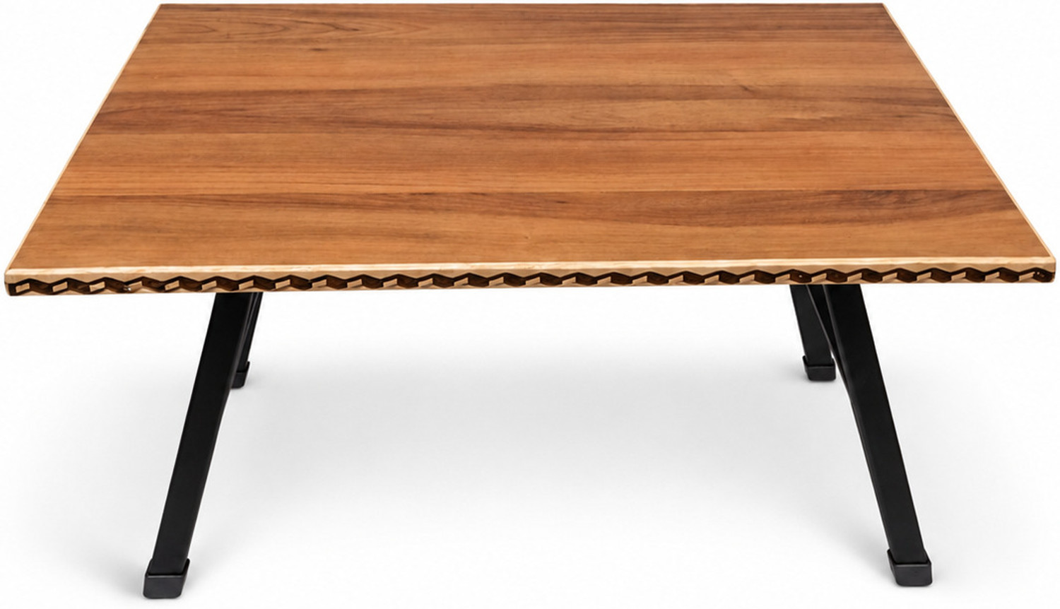 Image of Kiara Quality First Multi-Purpose Portable & Foldable Wooden Dining Table & Computer Desk Solid Wood Computer Desk (Straight, Finish Color - Brown, Pre-assembled)