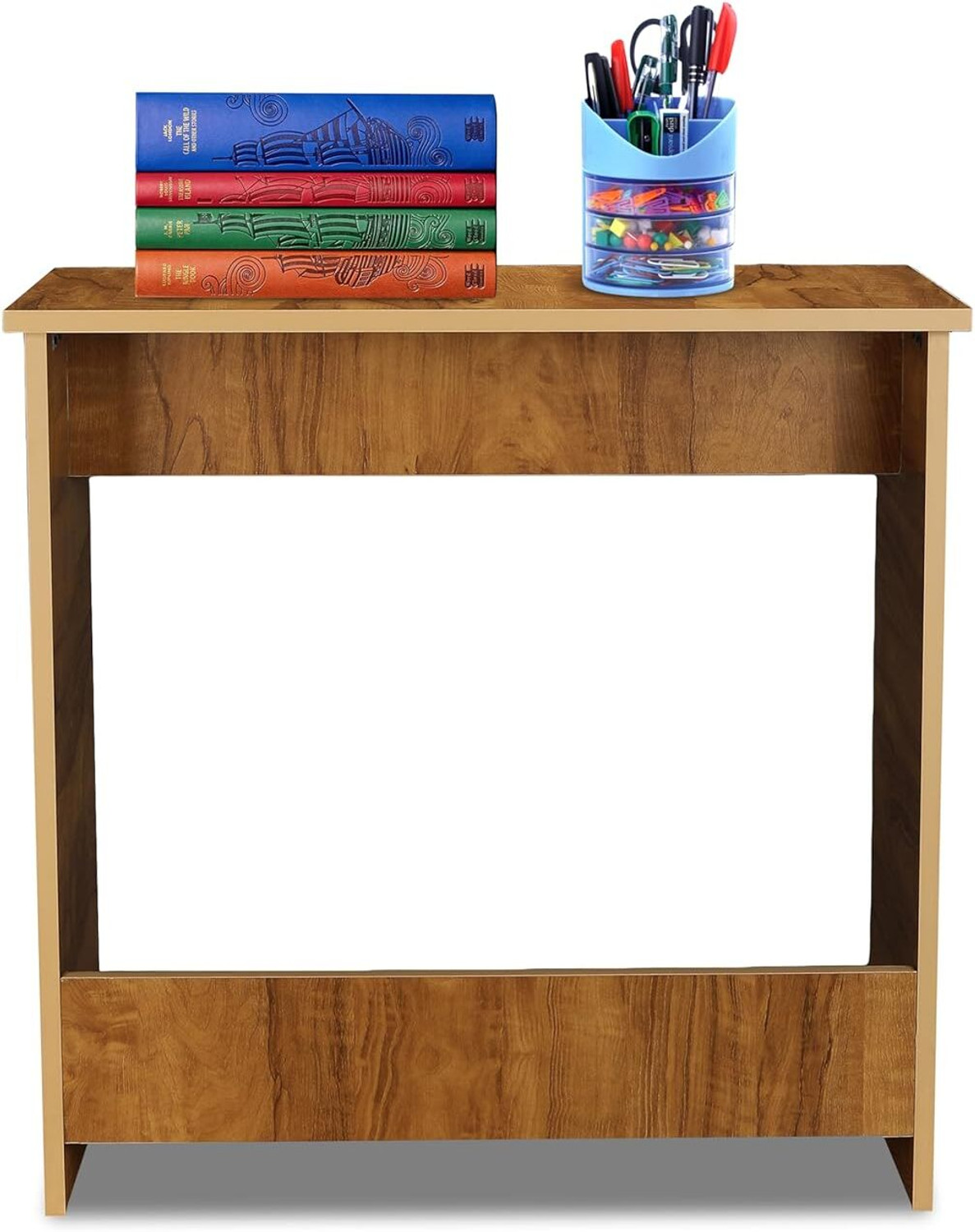 Image of FURLENCO Lana Brand New Engineered Wood Study Table (Free Standing, Finish Color - Brown, Knock Down)