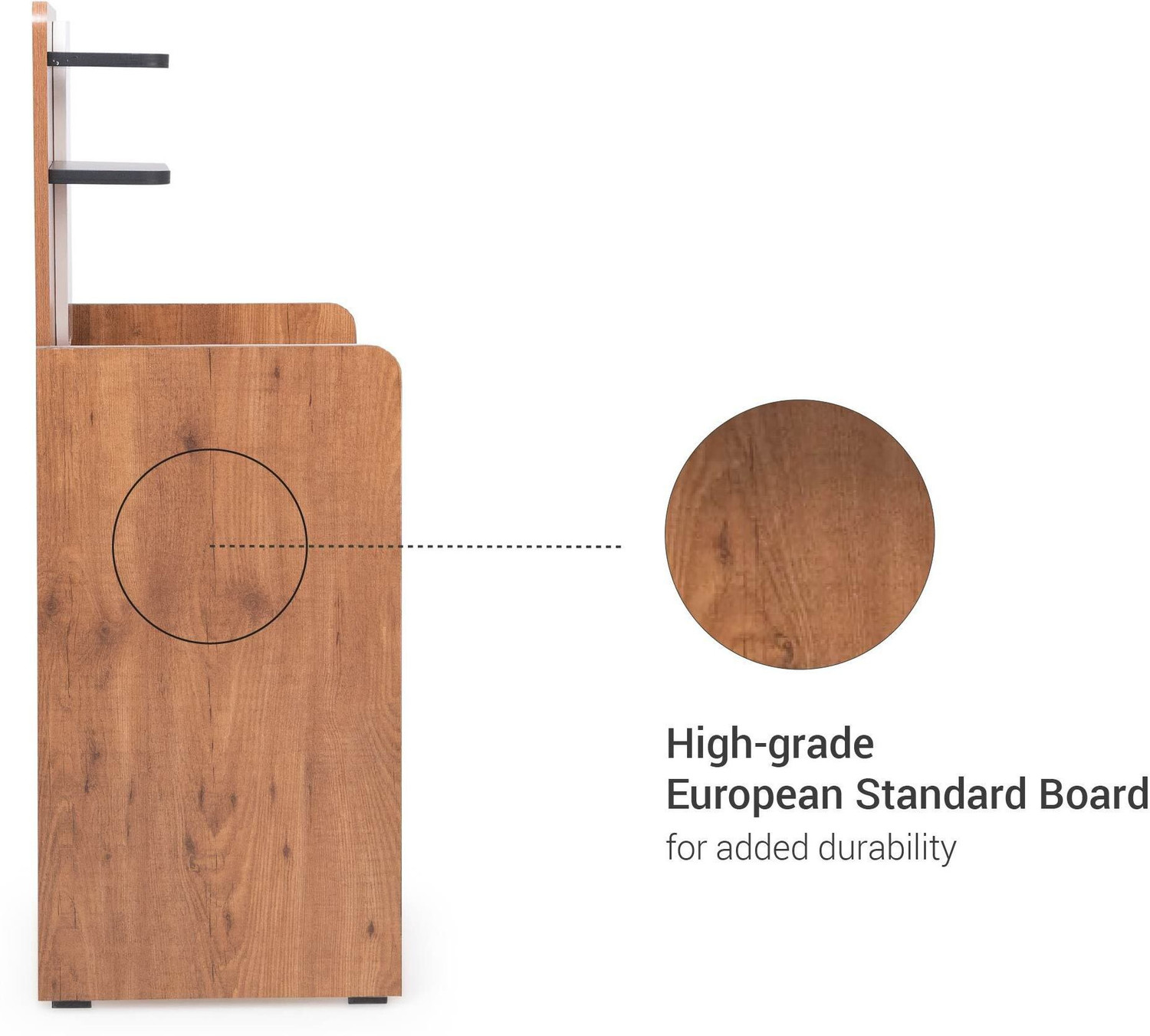 Image of FURLENCO Lana Brand New Engineered Wood Study Table (Free Standing, Finish Color - Brown, Knock Down)