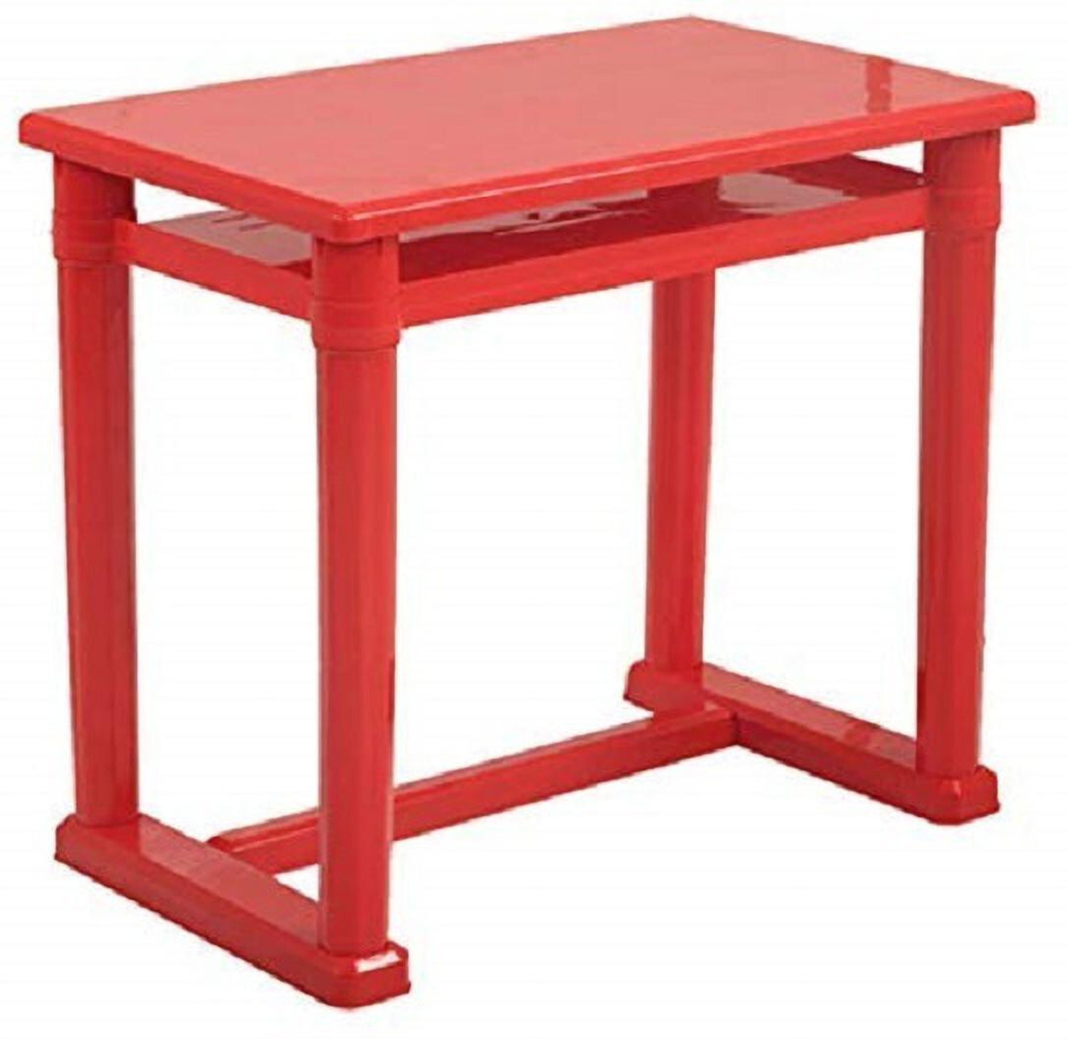 Image of Supreme Plastic Study Table (Free Standing, Finish Color - RED, DIY(Do-It-Yourself))